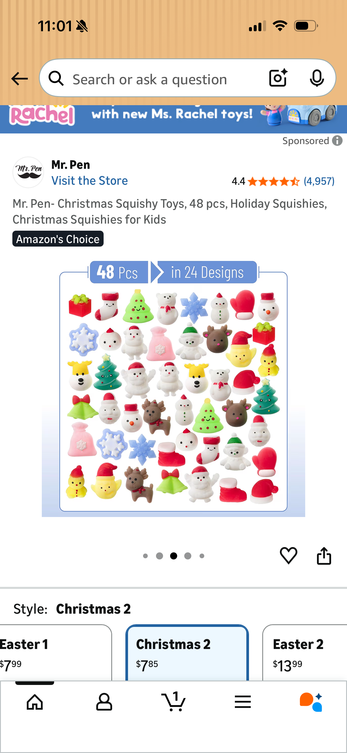 Mr. Pen- Christmas Squishy Toys, 48 pcs, Holiday Squishies, Christmas Squishies for Kids (Copy)
