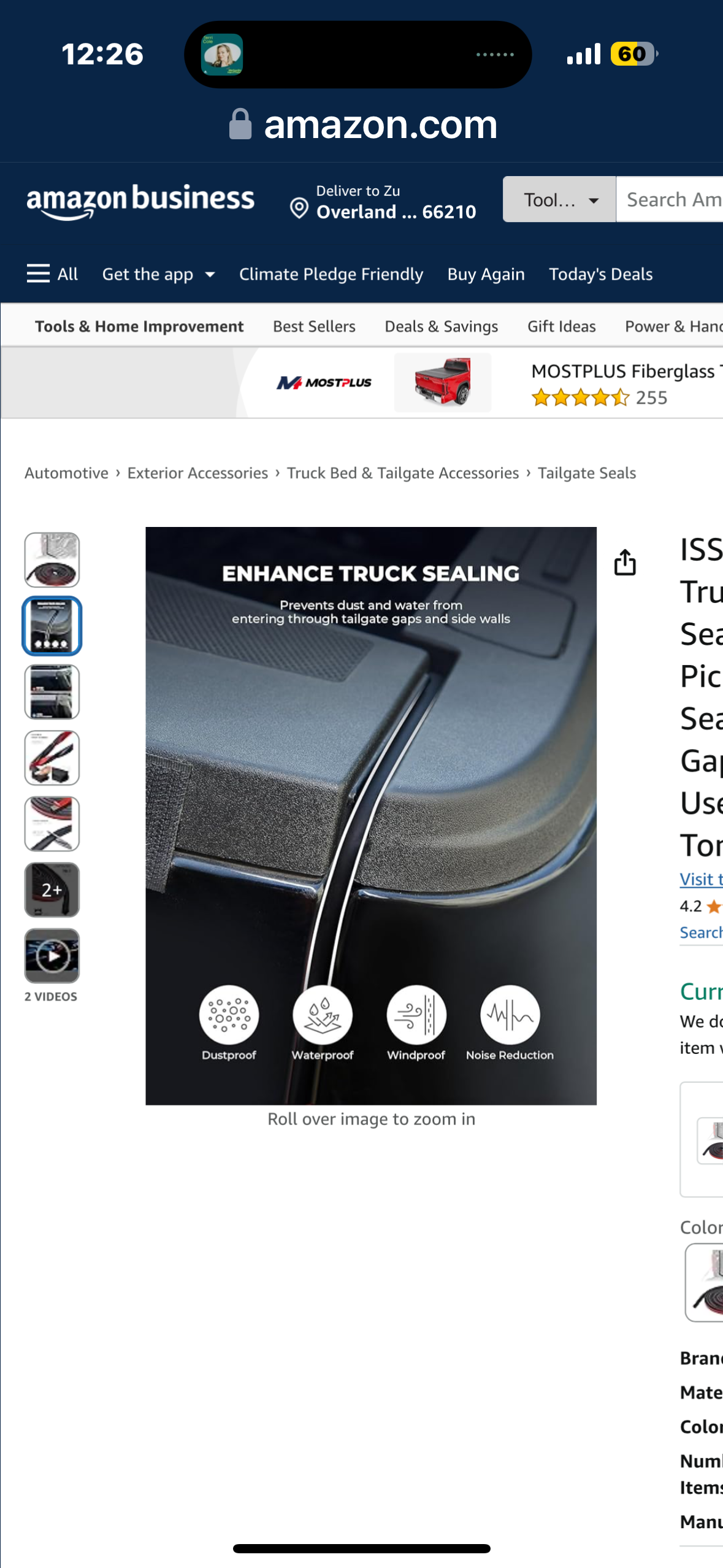 19.7ft Truck Tailgate Seal Universal Pickup Tailgate Seal for Tailgate Gap, Sidewall or Use with Truck Tonneau Cover