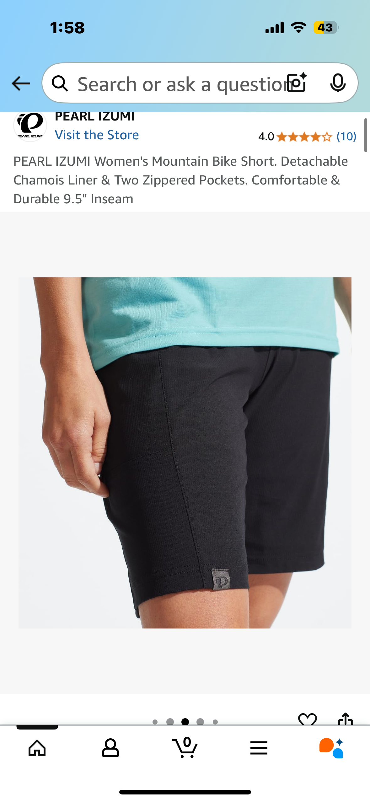 Women's Mountain Bike Short (Size US 6, Small)