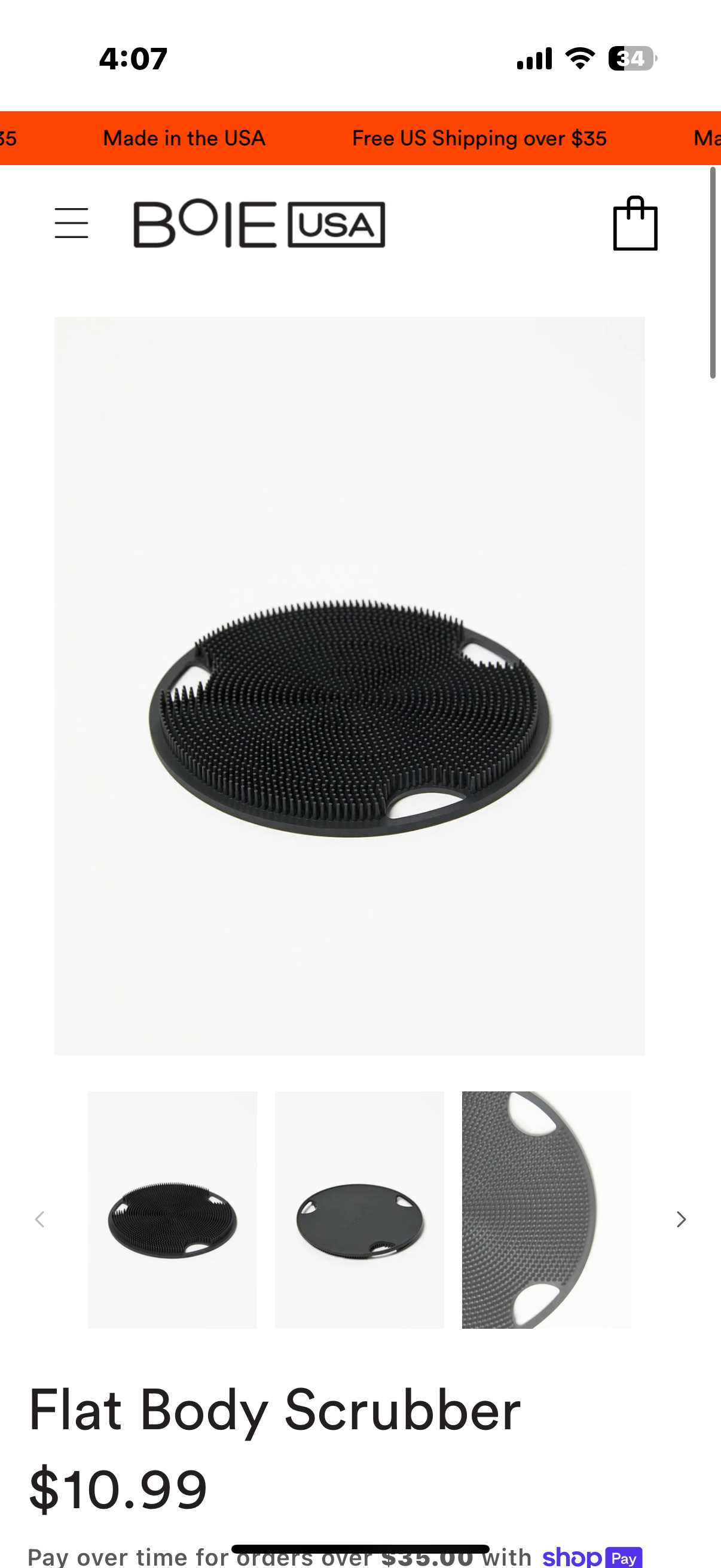 Flat Body Scrubber