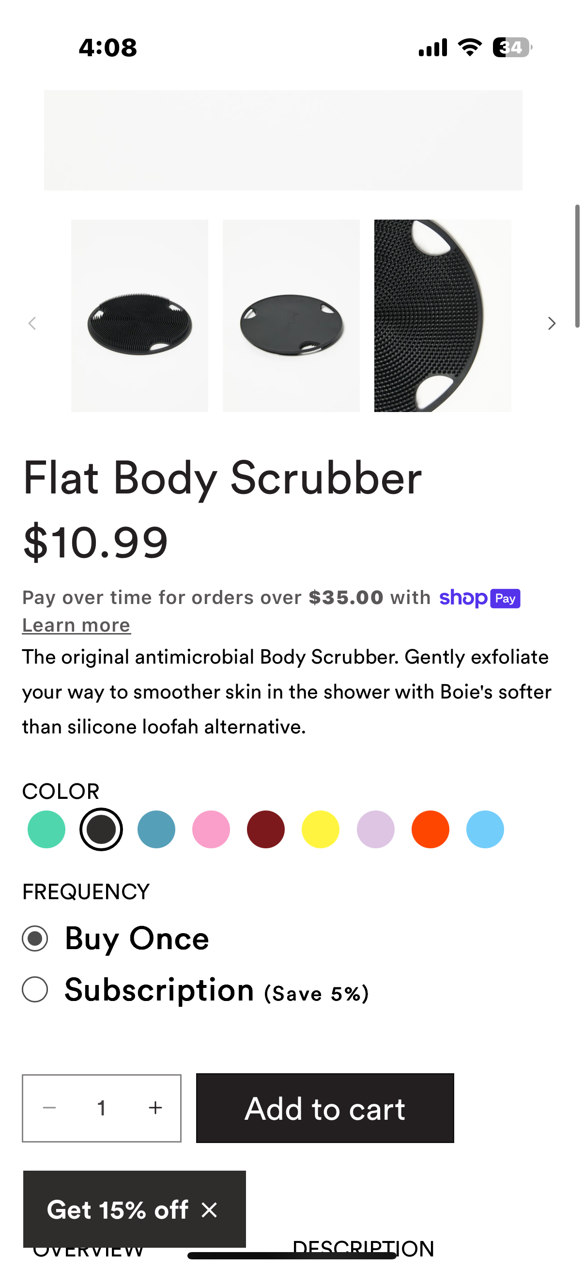 Flat Body Scrubber