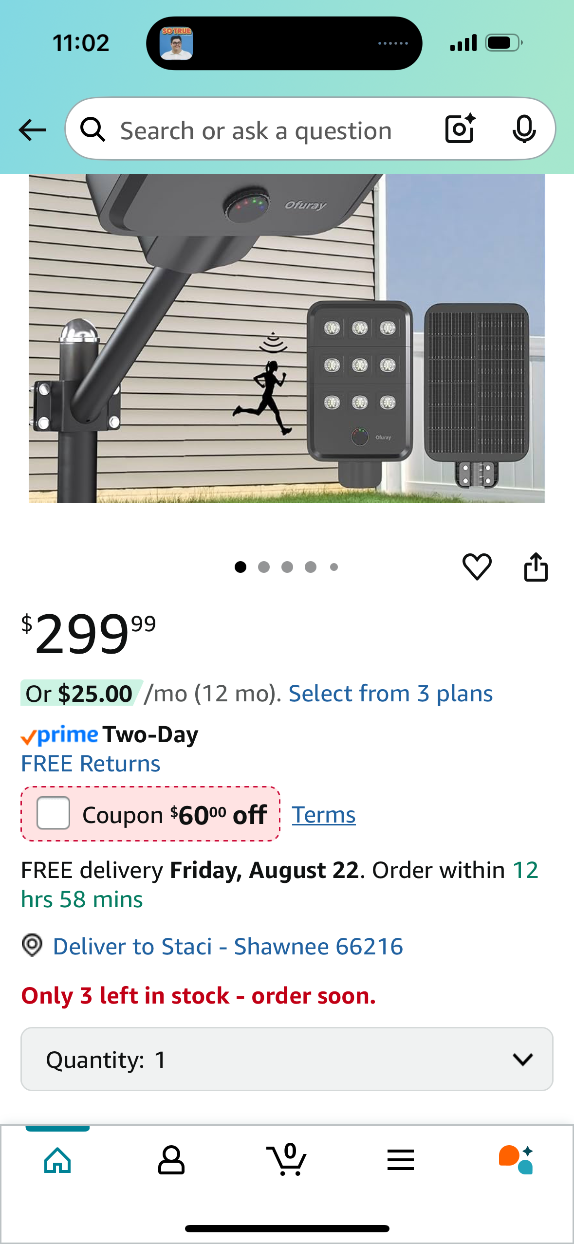 Ofuray Solar Street Lights Outdoor, Solar Powered Pole Lights,90 LED 24,000mAh 27W Solar Panel, IP67 Waterproof, Commercial Dusk to Dawn Flood Light with Remote for Driveway,Yard, Parking Lot ONY-Plus