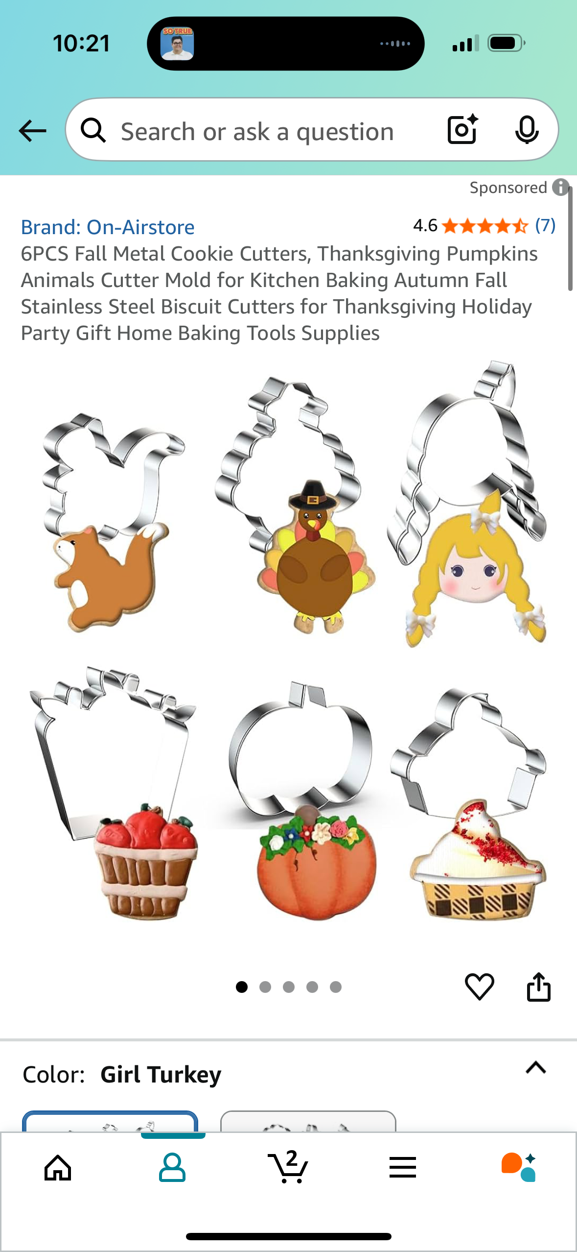 6PCS Fall Metal Cookie Cutters, Thanksgiving Pumpkins Animals Cutter Mold for Kitchen Baking Autumn Fall Stainless Steel Biscuit Cutters for Thanksgiving Holiday Party Gift Home Baking Tools Supplies