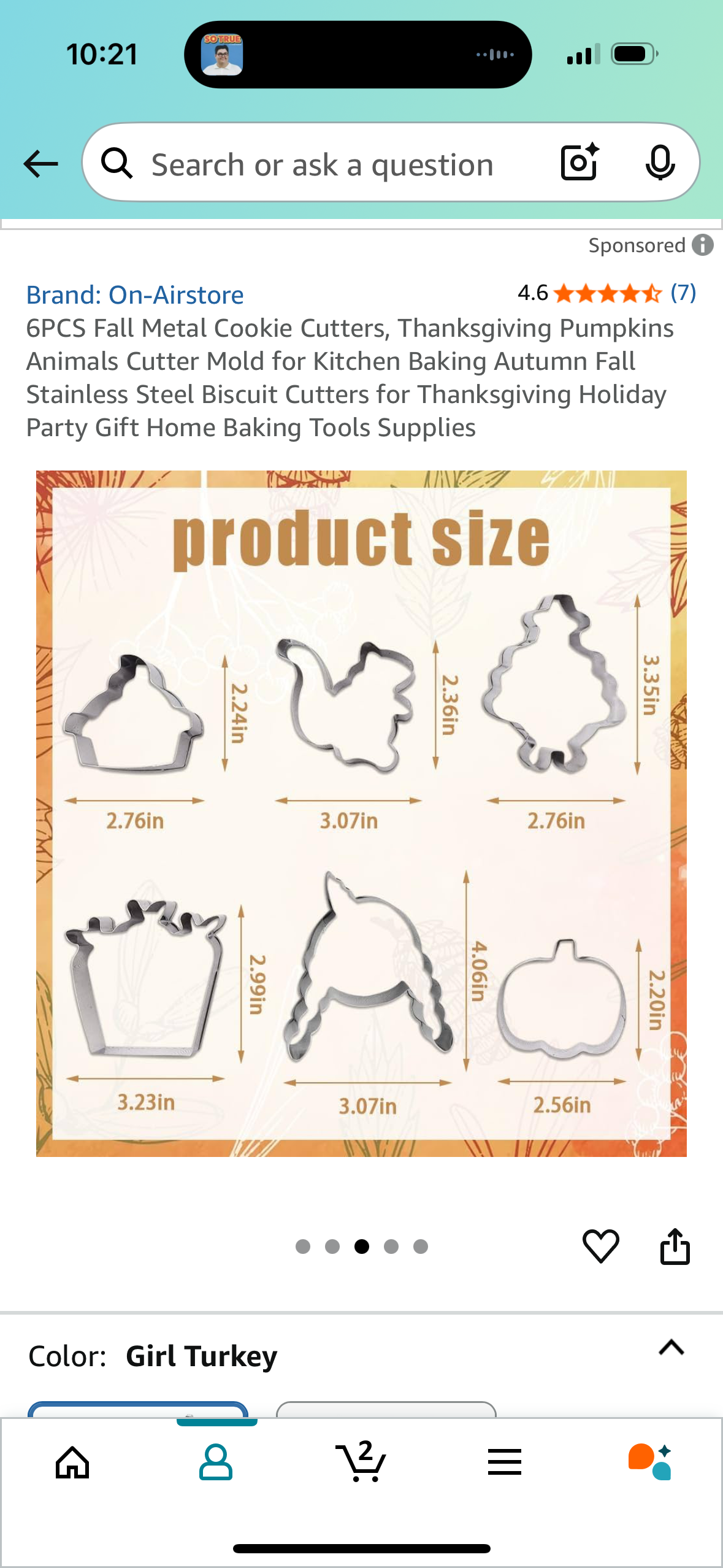 6PCS Fall Metal Cookie Cutters, Thanksgiving Pumpkins Animals Cutter Mold for Kitchen Baking Autumn Fall Stainless Steel Biscuit Cutters for Thanksgiving Holiday Party Gift Home Baking Tools Supplies