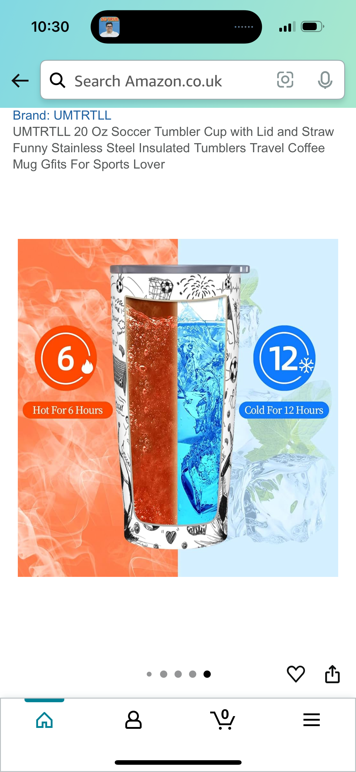 UMTRTLL 20 Oz Soccer Tumbler Cup with Lid and Straw Funny Stainless Steel Insulated Tumblers Travel Coffee Mug Gfits For Sports Lover