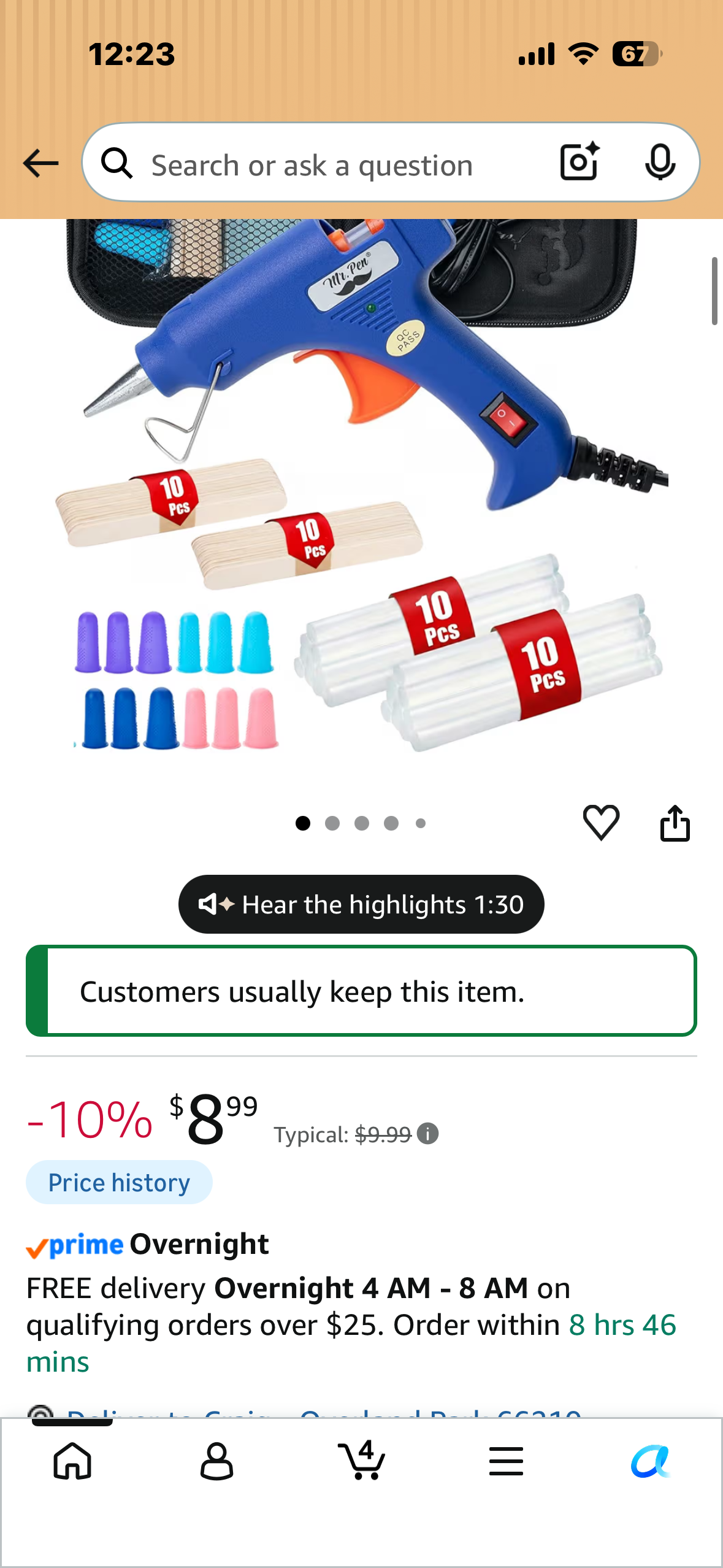 Mr. Pen- Mini Hot Glue Gun with 30 Glue Sticks Set, Blue, Heavy Duty Glue Gun for School Craft, DIY Arts, Repairs