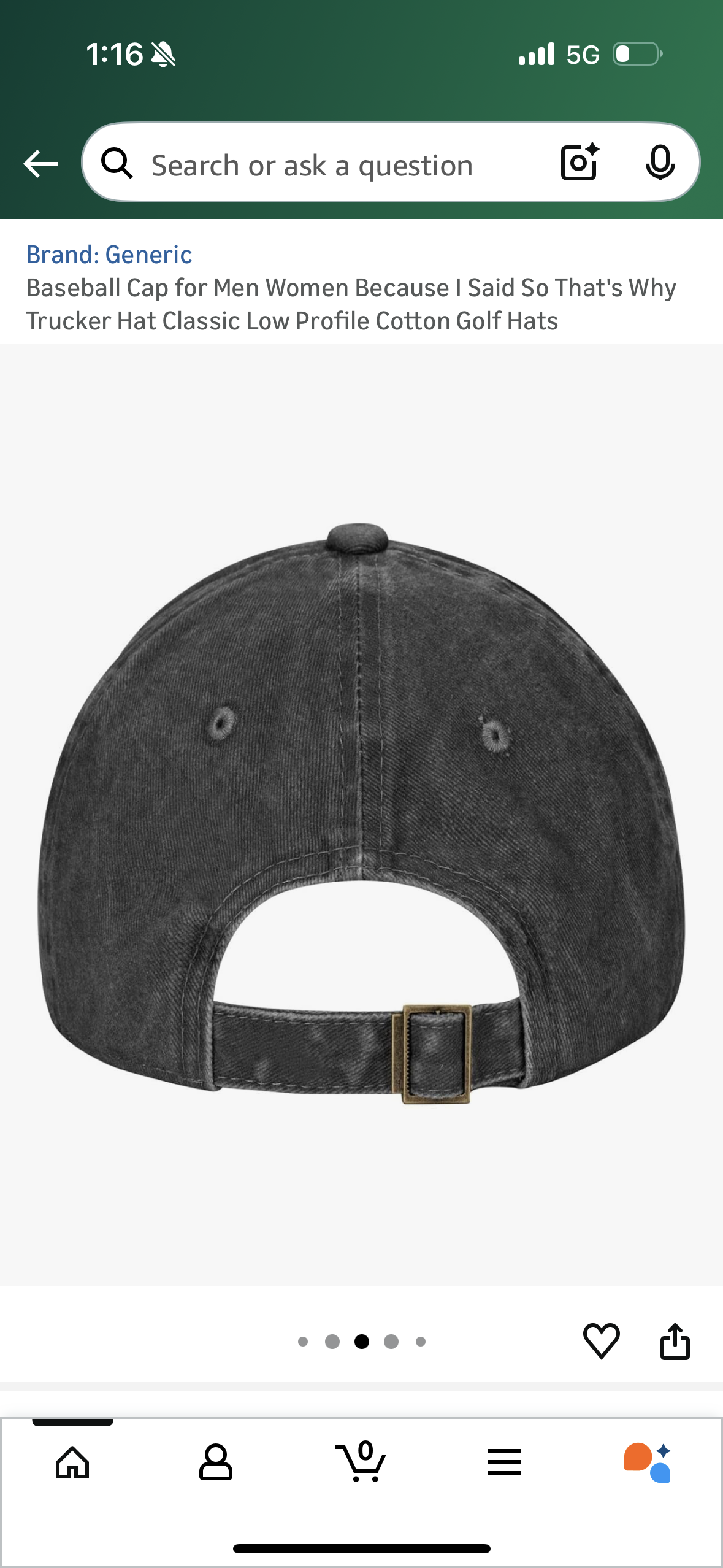 Because I Said So That's Why Vintage Style Hat, Black