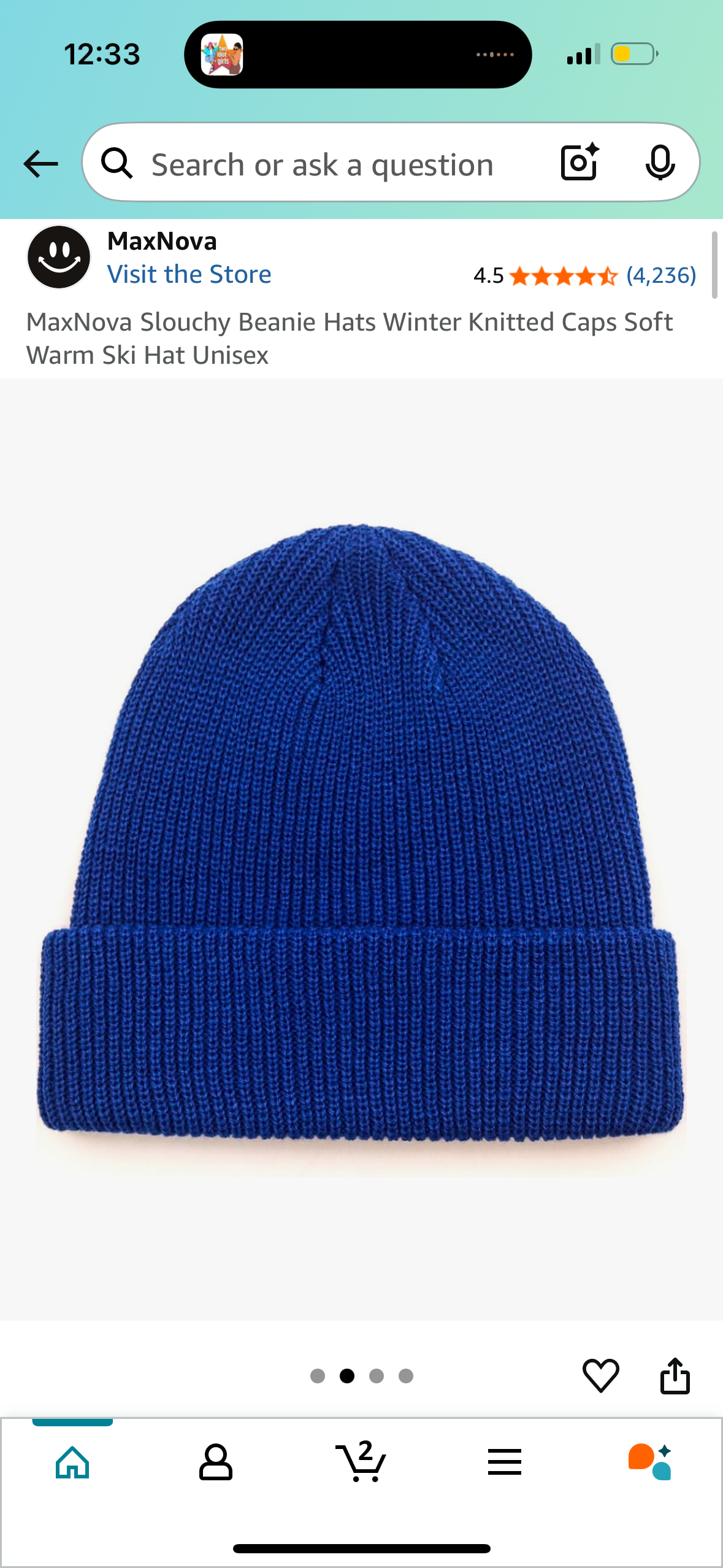 MaxNova Slouchy Beanie Hats Winter Knitted Caps Soft Warm Ski Hat Unisex