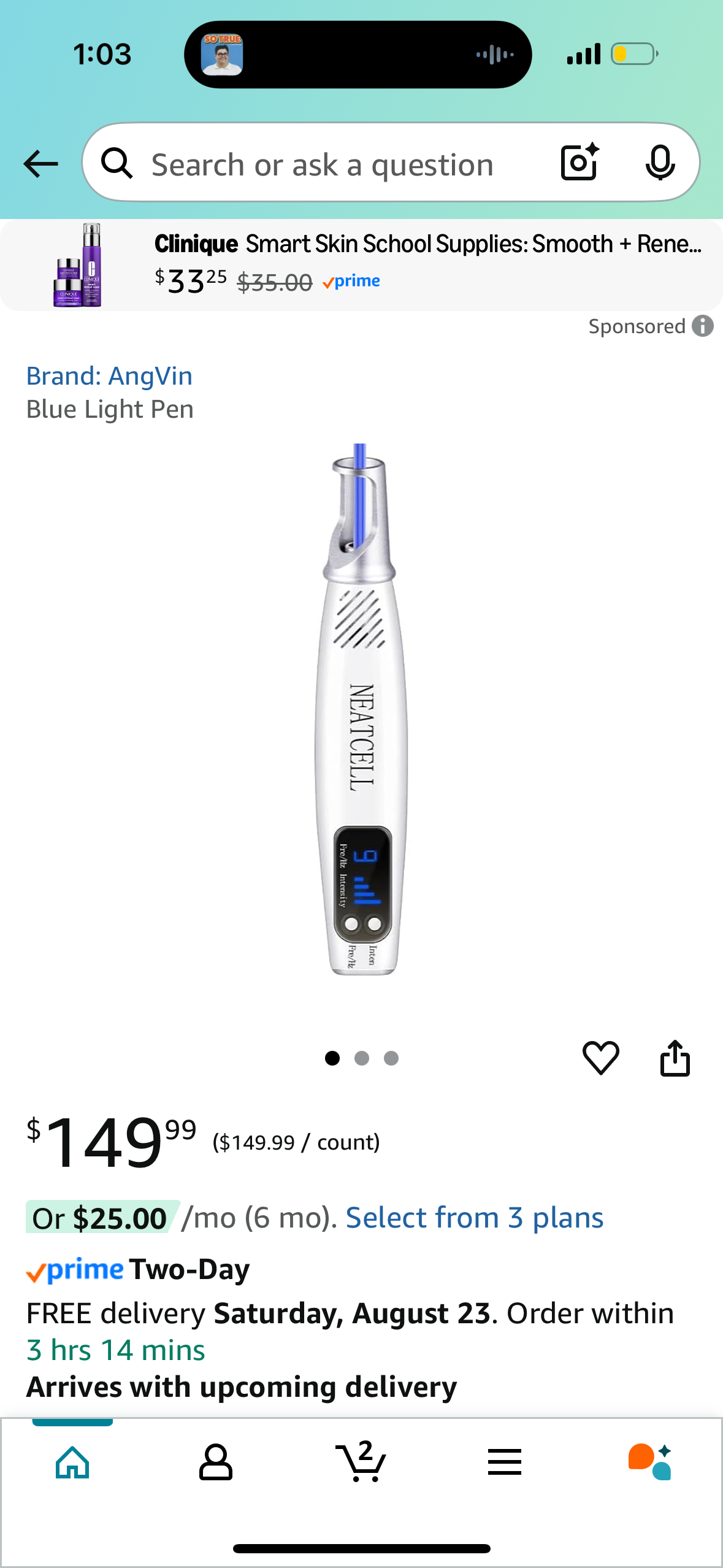 Blue Light Pen