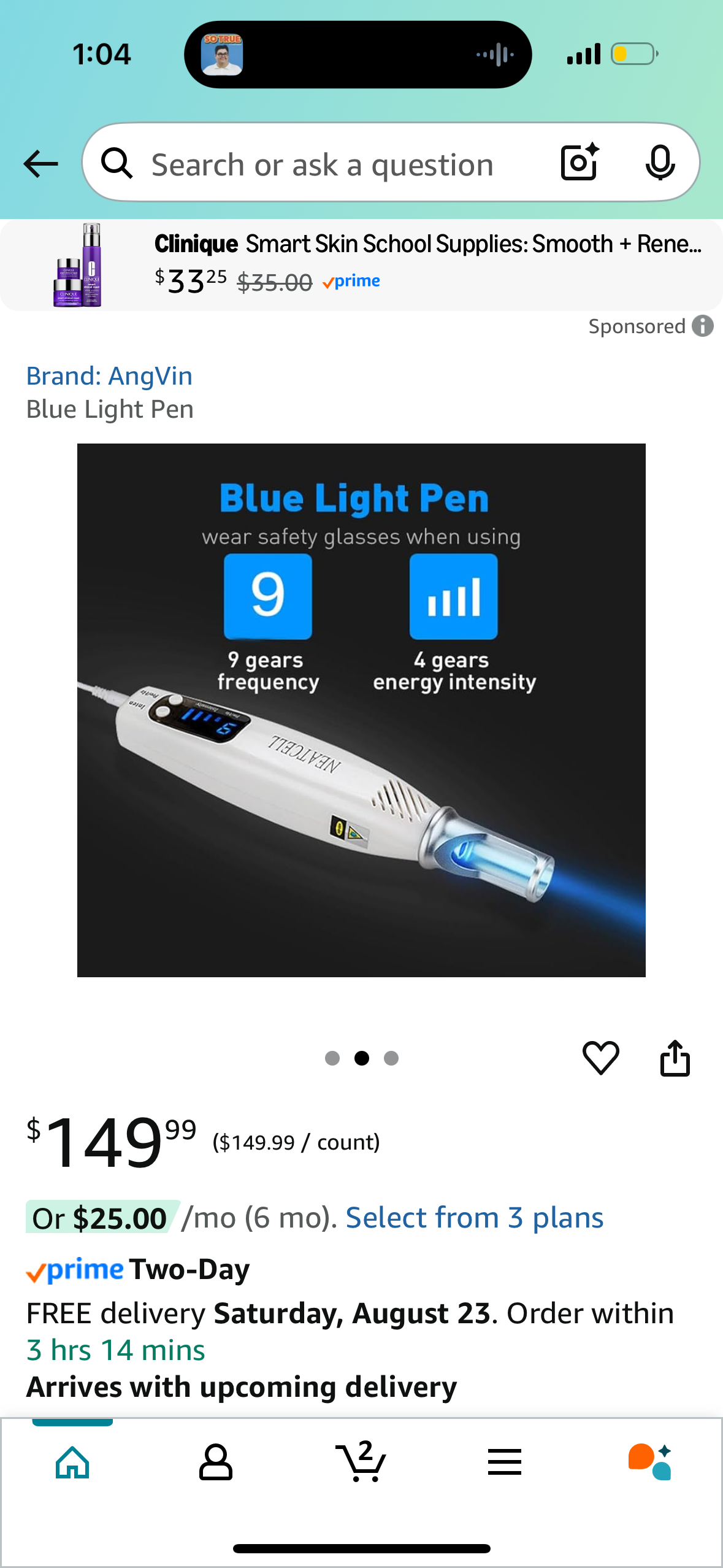 Blue Light Pen