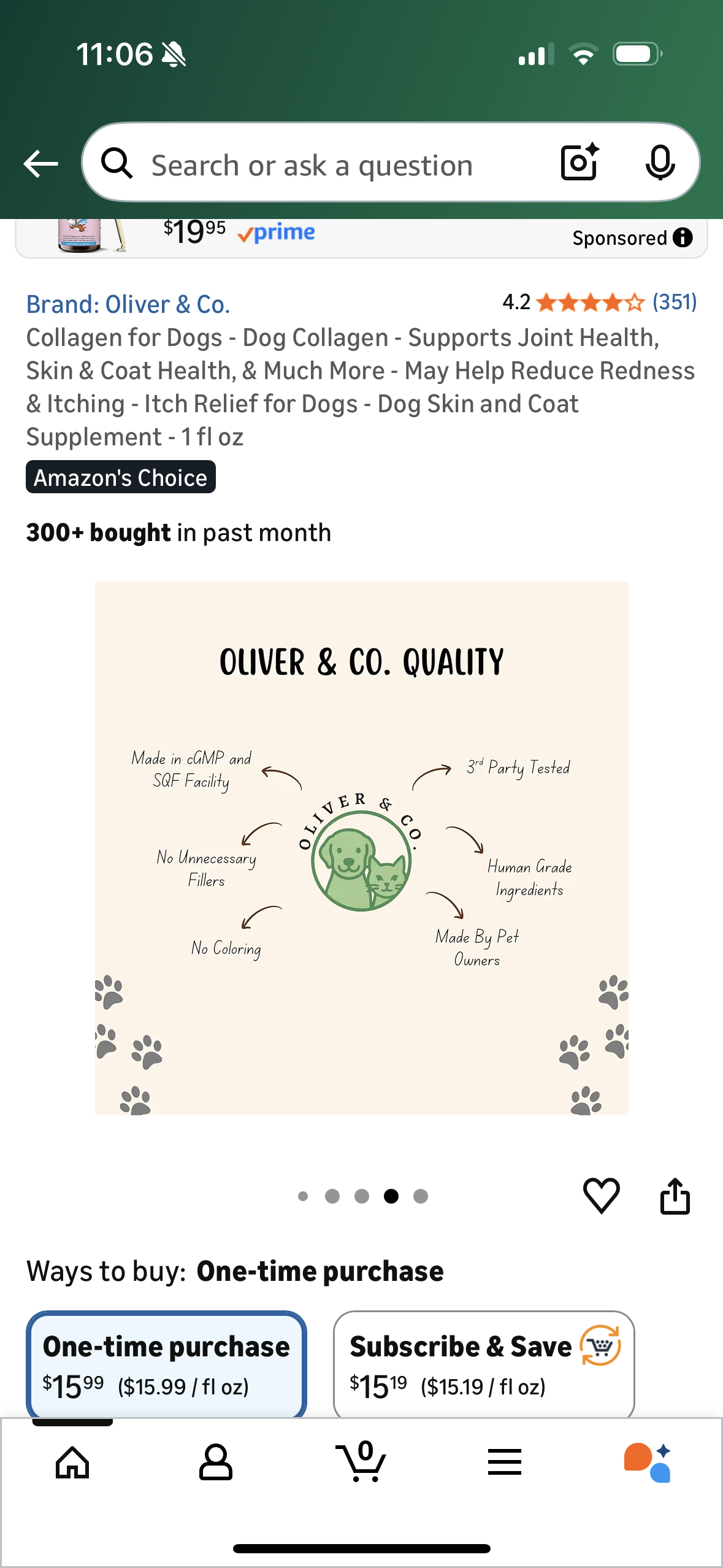 ‼️2 for $4‼️ Collagen for Dogs - Dog Collagen - Supports Joint Health, Skin & Coat Health, & Much More - May Help Reduce Redness & Itching - Itch Relief for Dogs - Dog Skin and Coat Supplement - 1 fl oz