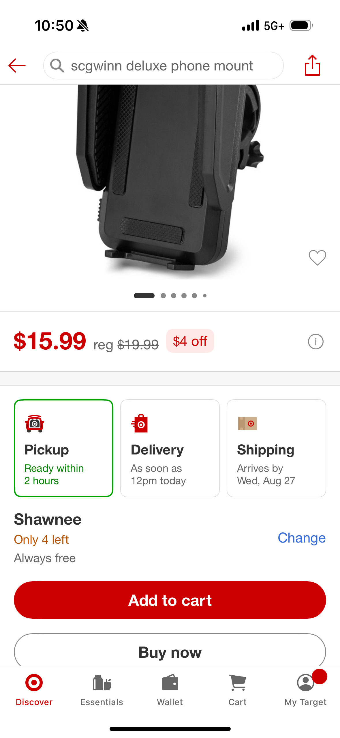 Schwinn Phone Bike Accessory Mount - Black