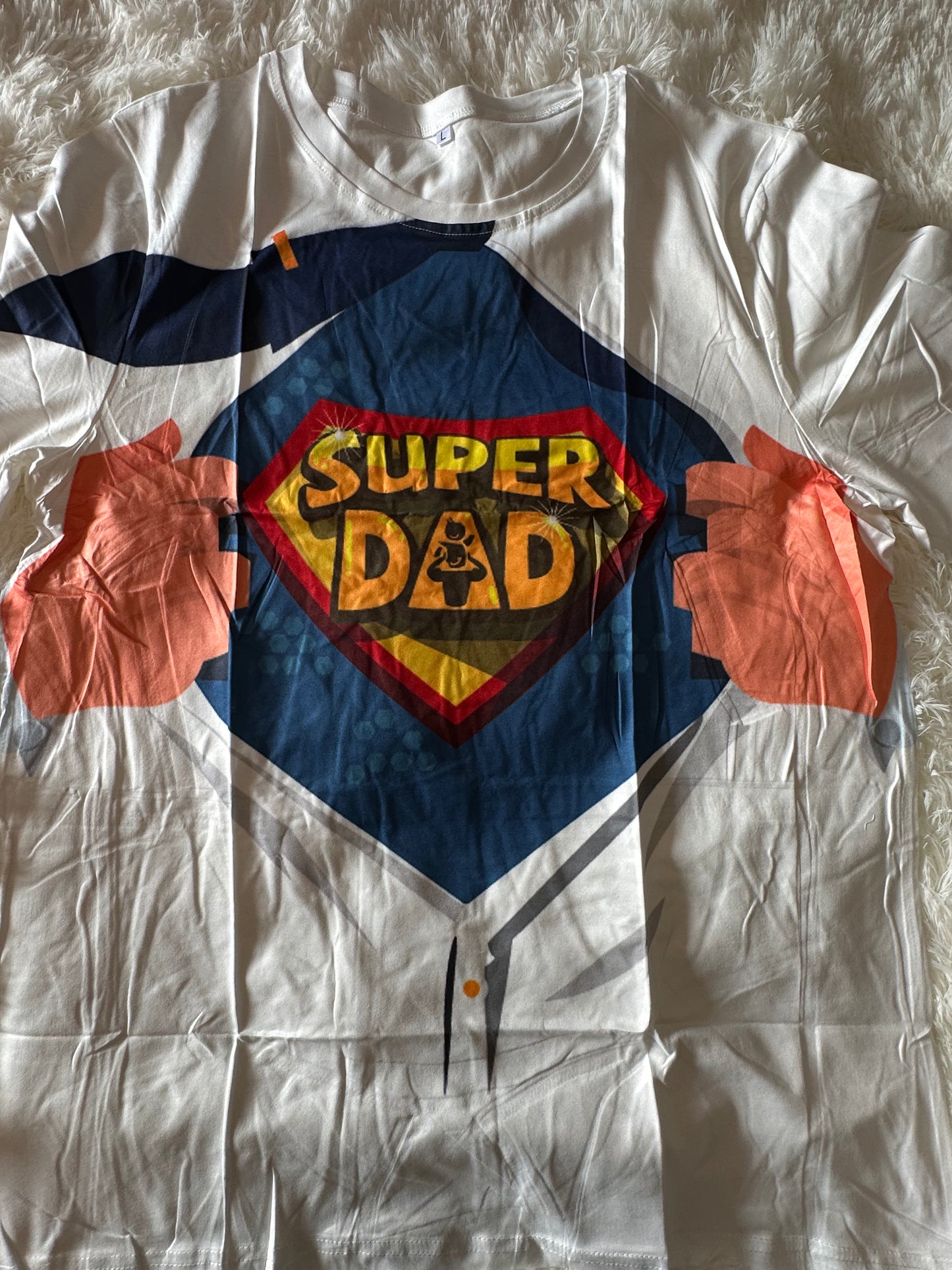 Super Dad Man of Steel Open Chest T-Shirt (Size L)