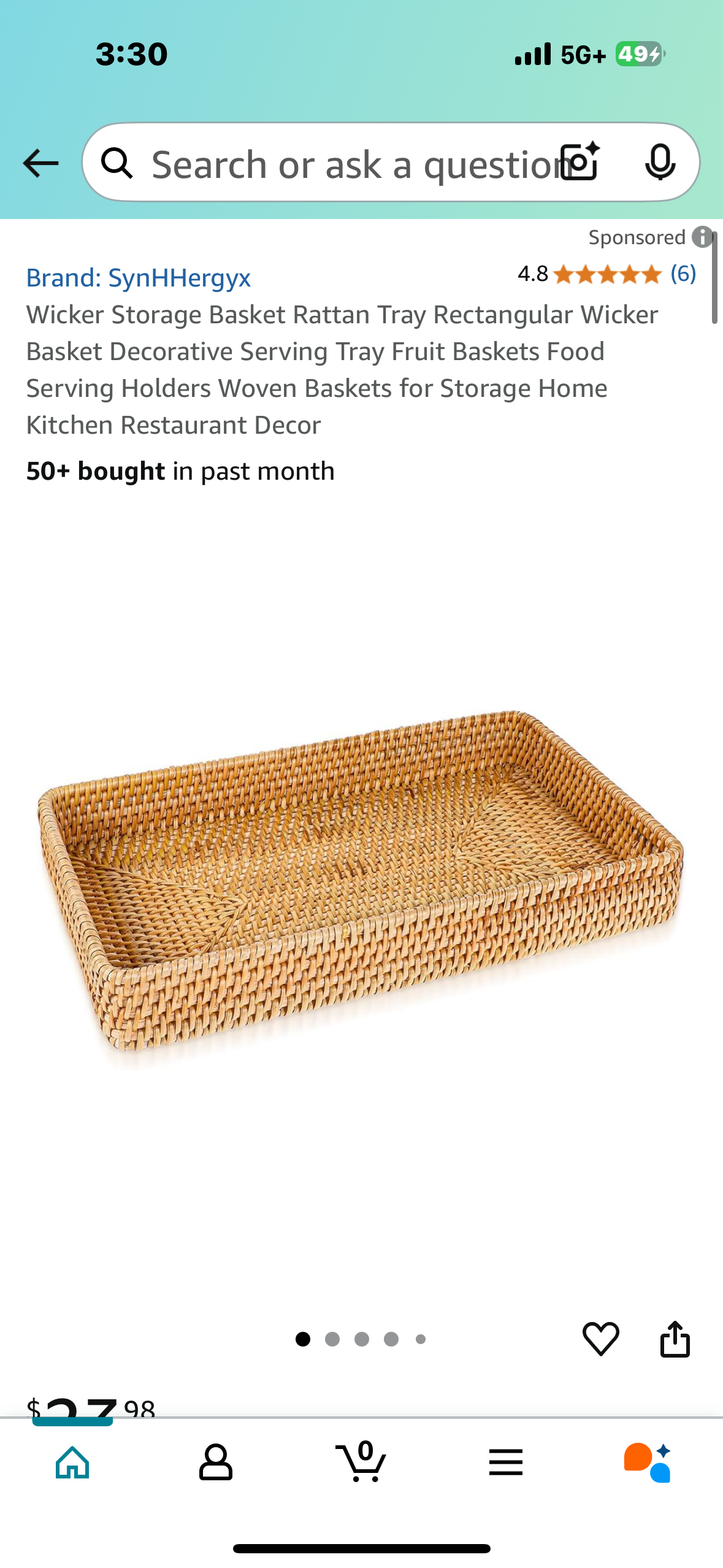 Wicker Storage Basket Rattan Tray Rectangular Wicker Basket Decorative Serving Tray Fruit Baskets Food Serving Holders Woven Baskets for Storage Home Kitchen Restaurant Decor