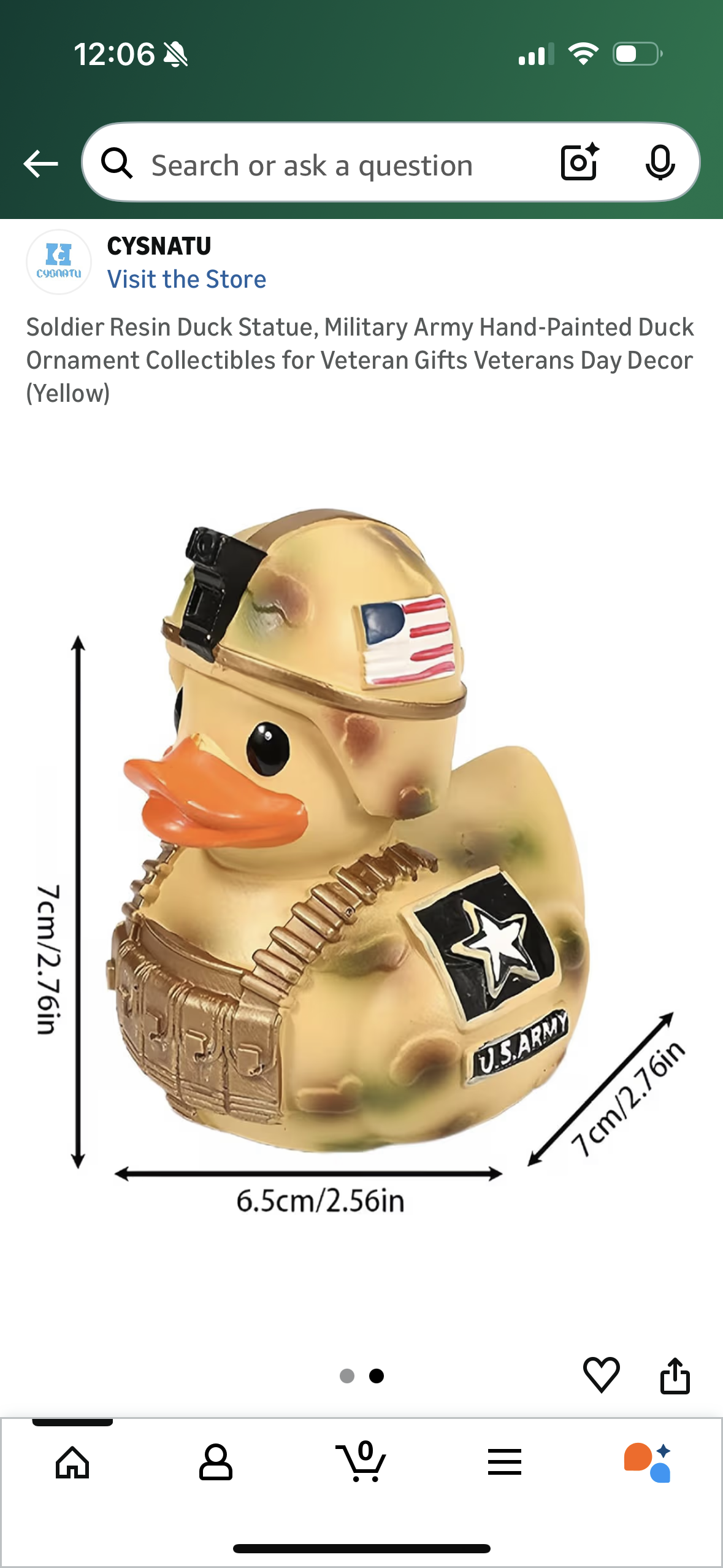 Soldier Resin Duck Statue, Military Army Hand-Painted Duck Ornament Collectibles for Veteran Gifts Veterans Day Decor (Yellow)