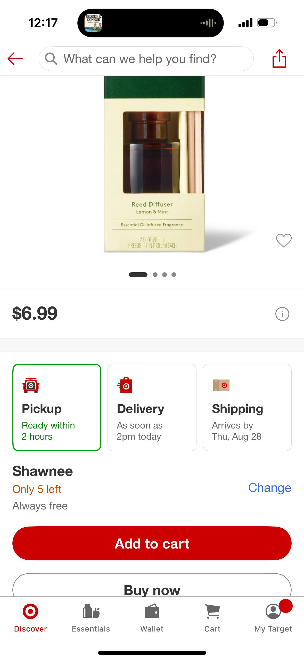 Liquid Reed Diffuser - Lemon & Mint - 2 fl oz - Everspring™