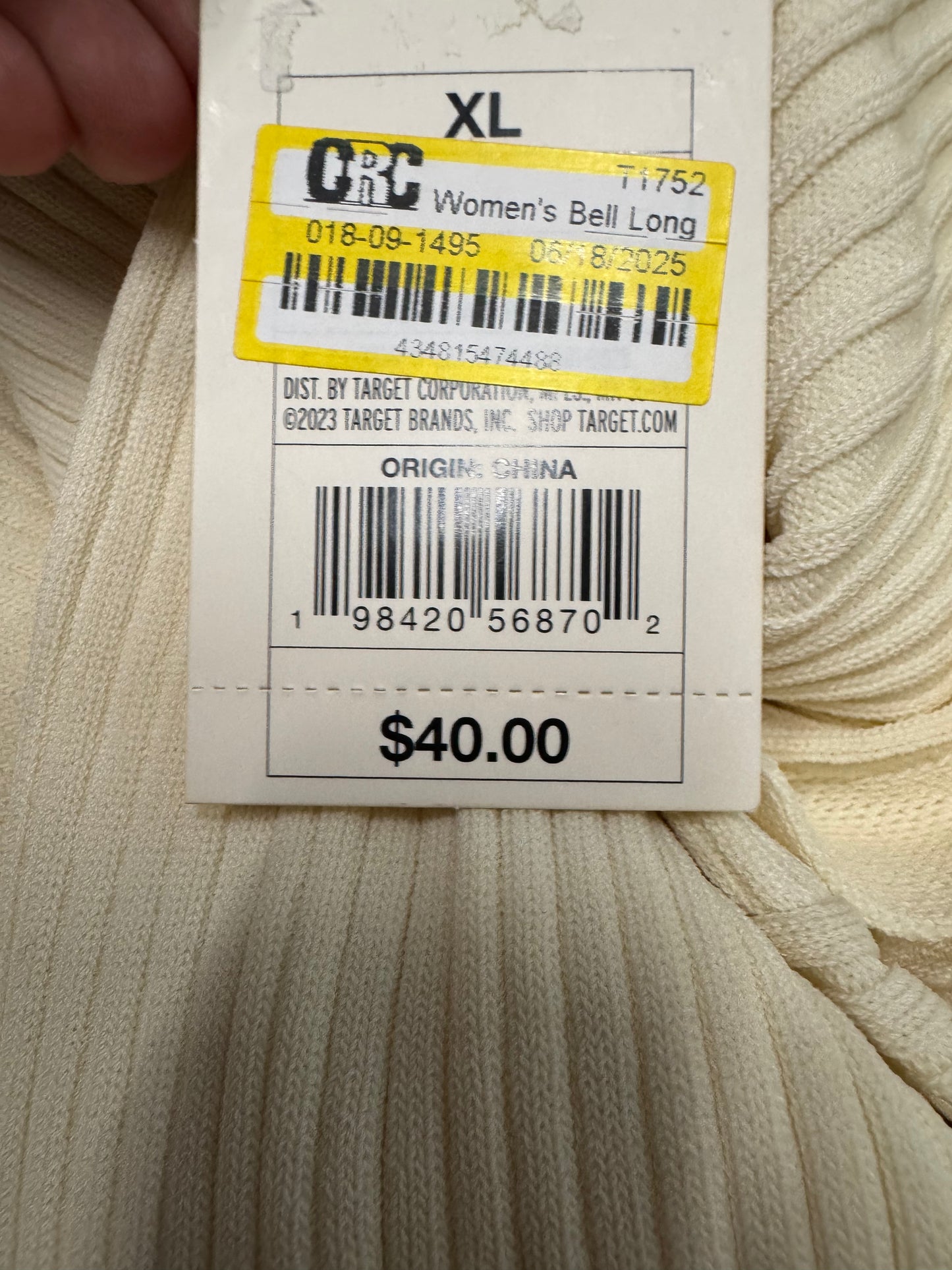 Women's Bell Long Sleeve Midi Sweater Dress - A New Day™ (Size X-Large)