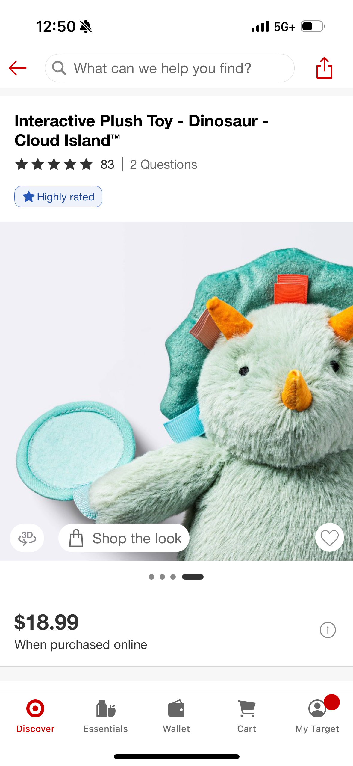Interactive Plush Toy - Dinosaur - Cloud Island™