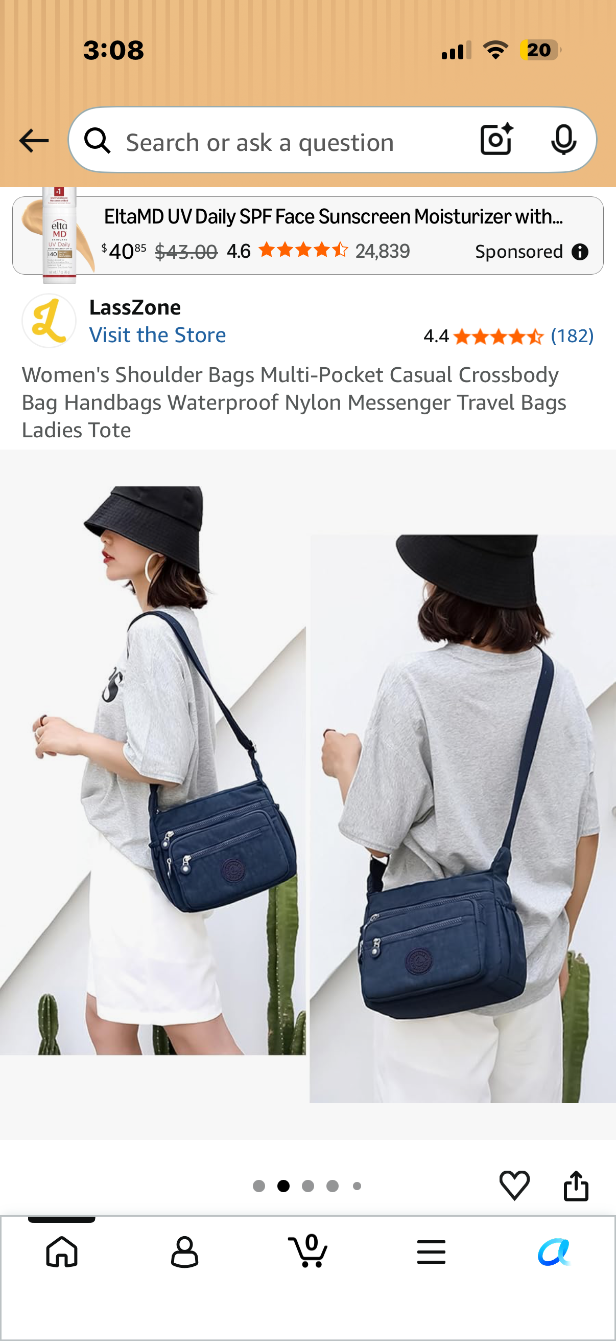 Women's Shoulder Bags Multi-Pocket Casual Crossbody Bag Handbags Waterproof Nylon Messenger Travel Bags Ladies Tote