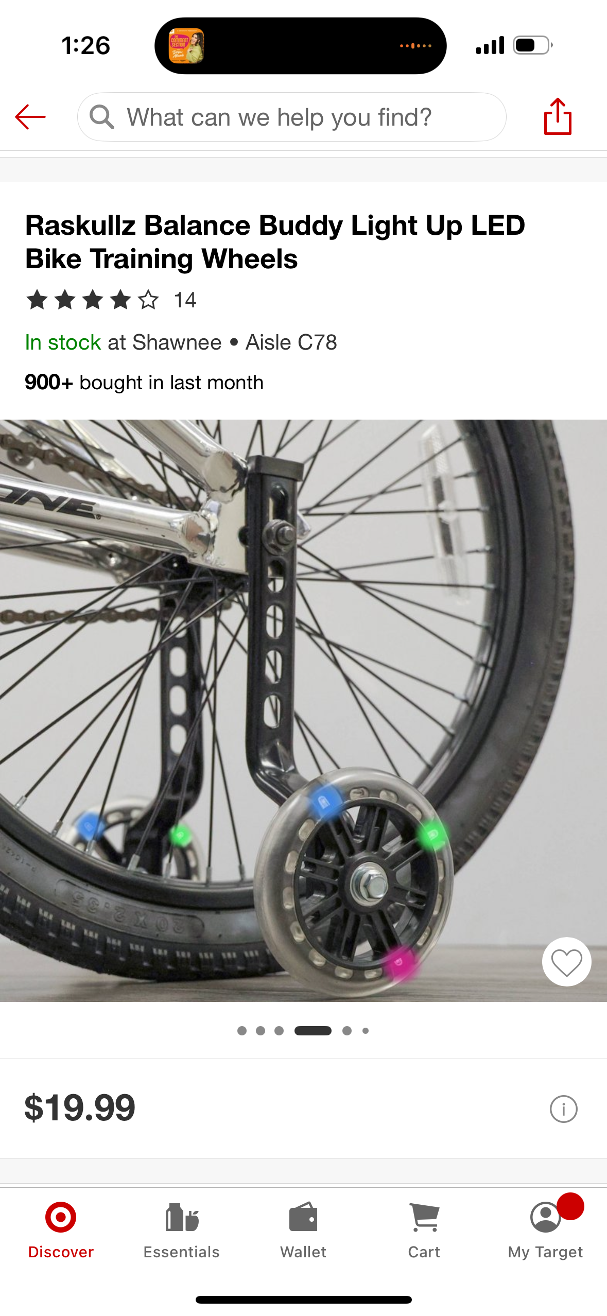 Raskullz Balance Buddy Light Up LED Bike Training Wheels