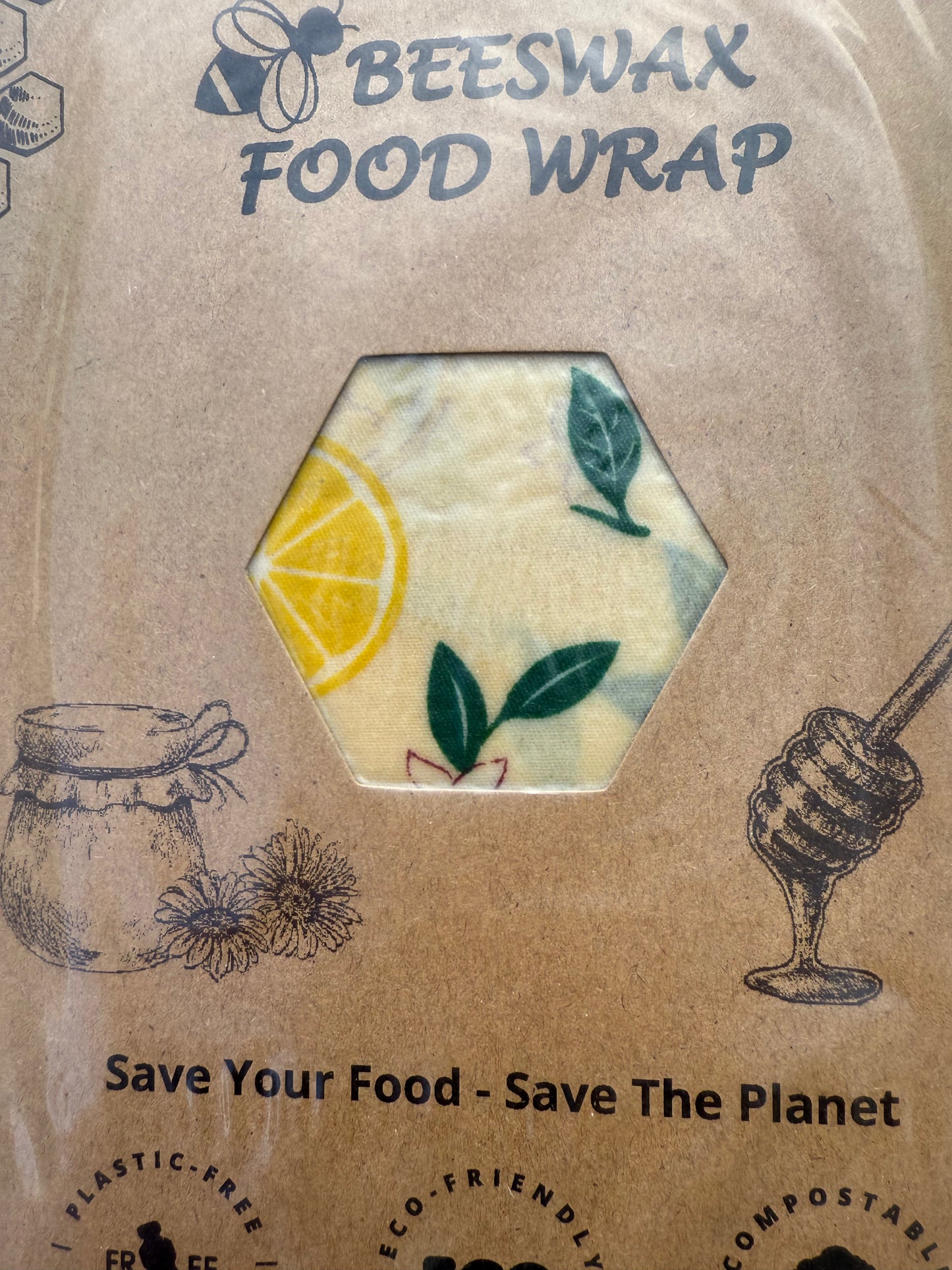Reusable Beewax Wrap (Yellow)