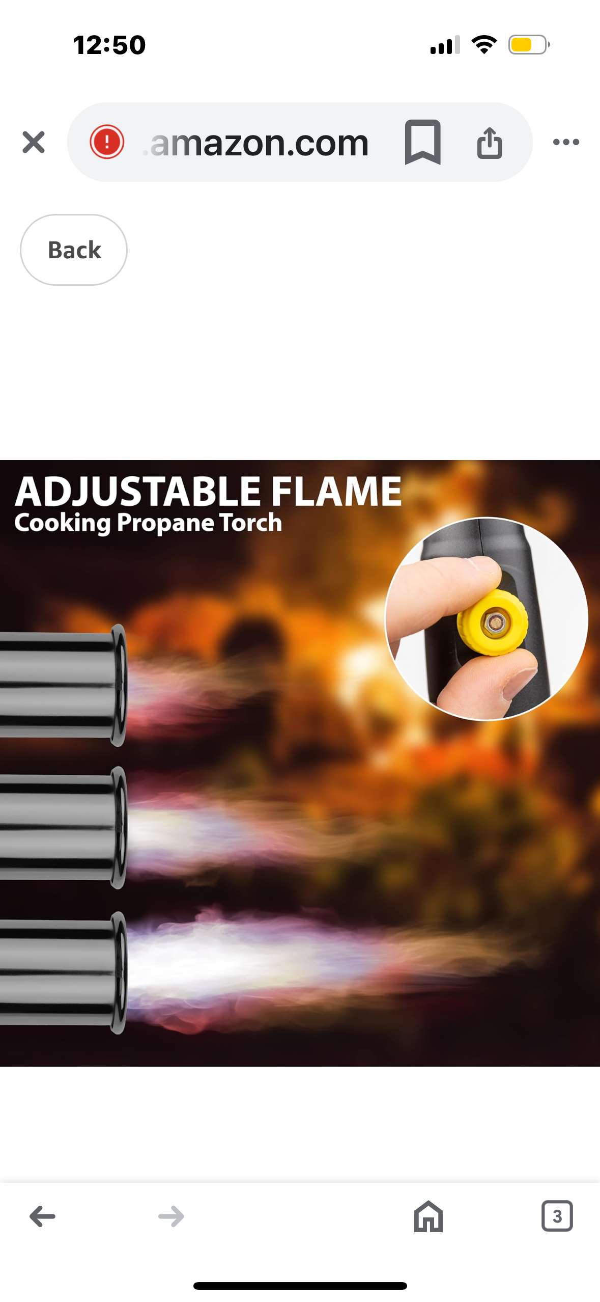 Powerful Cooking Torch, TBTEEK Sous Vide Propane Torch, Kitchen Culinary Grilling Torch Lighter for Searing Meat, Charcoal Lighter, BBQ and Campfire Starter (Tank Not Included)