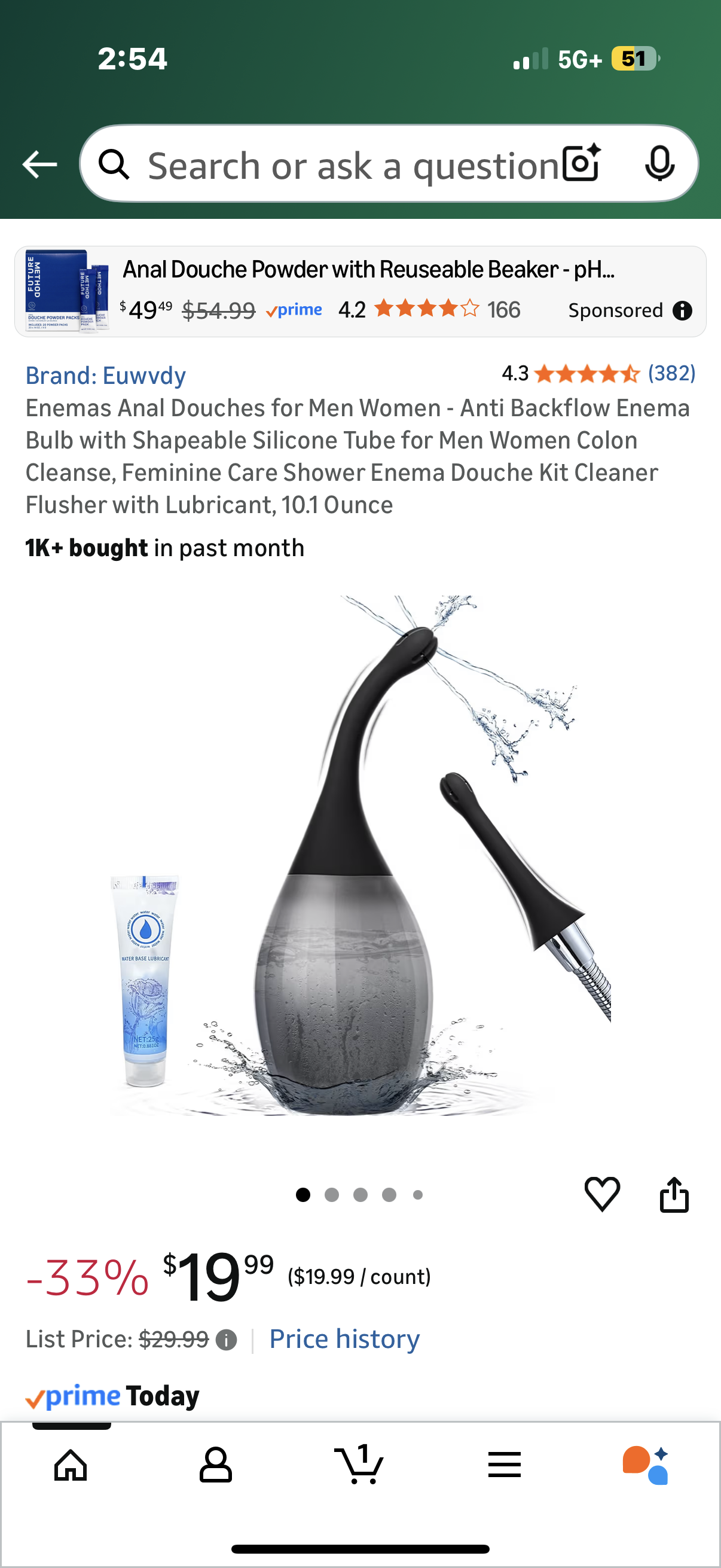 Enemas Anal Douches for Men Women - Anti Backflow Enema Bulb with Shapeable Silicone Tube for Men Women Colon Cleanse, Feminine Care Shower Enema Douche Kit Cleaner Flusher with Lubricant, 10.1 Ounce