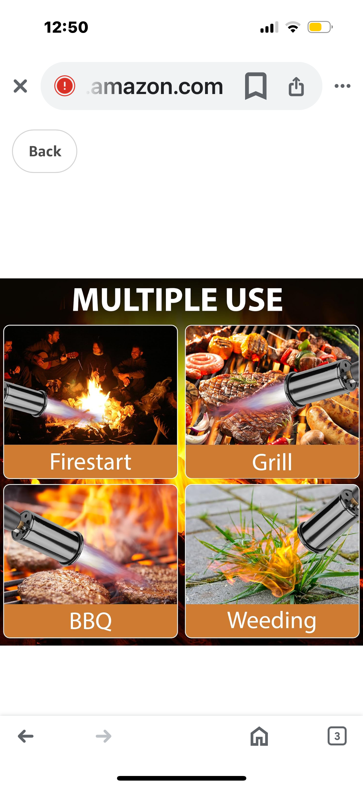 Powerful Cooking Torch, TBTEEK Sous Vide Propane Torch, Kitchen Culinary Grilling Torch Lighter for Searing Meat, Charcoal Lighter, BBQ and Campfire Starter (Tank Not Included)