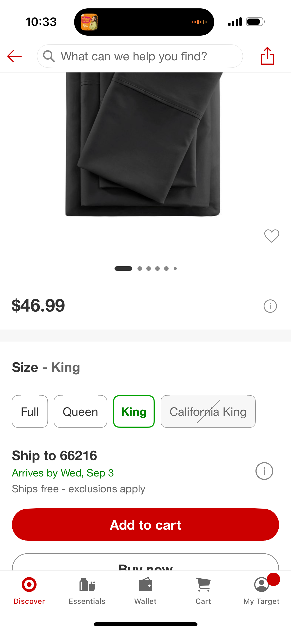 Beautyrest 600 Thread Count 4pc Cooling Cotton Blend Sheet Set Black (California King)