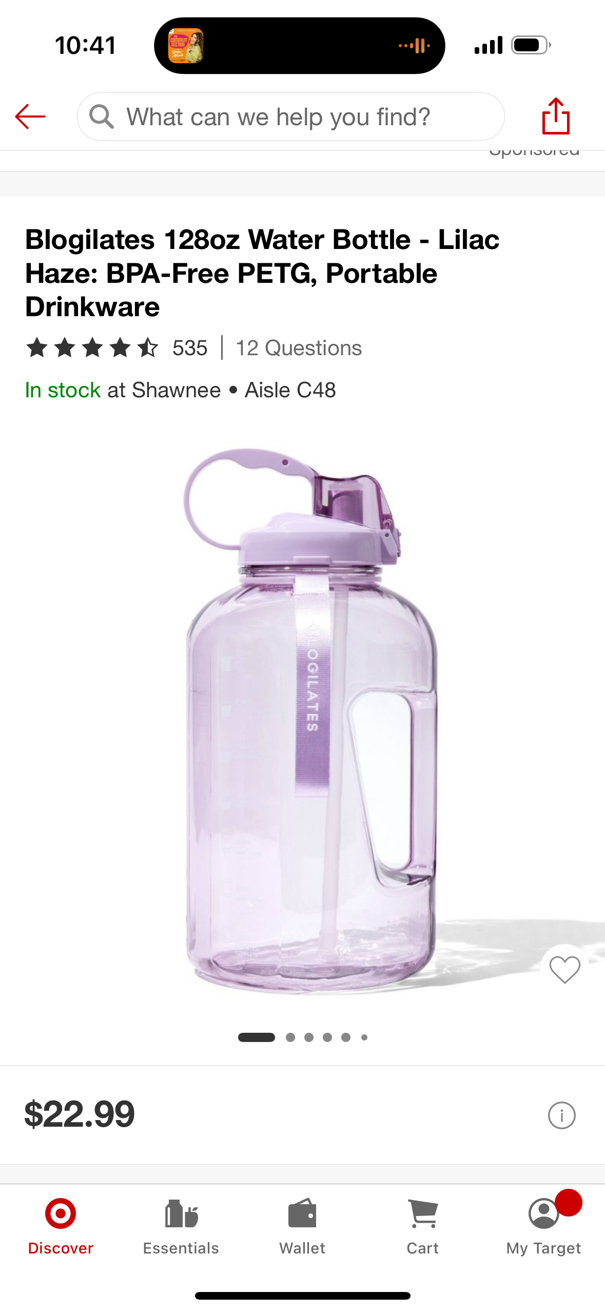 Blogilates 128oz Water Bottle - Lilac Haze with Time Stamps: BPA-Free PETG, Portable Drinkware