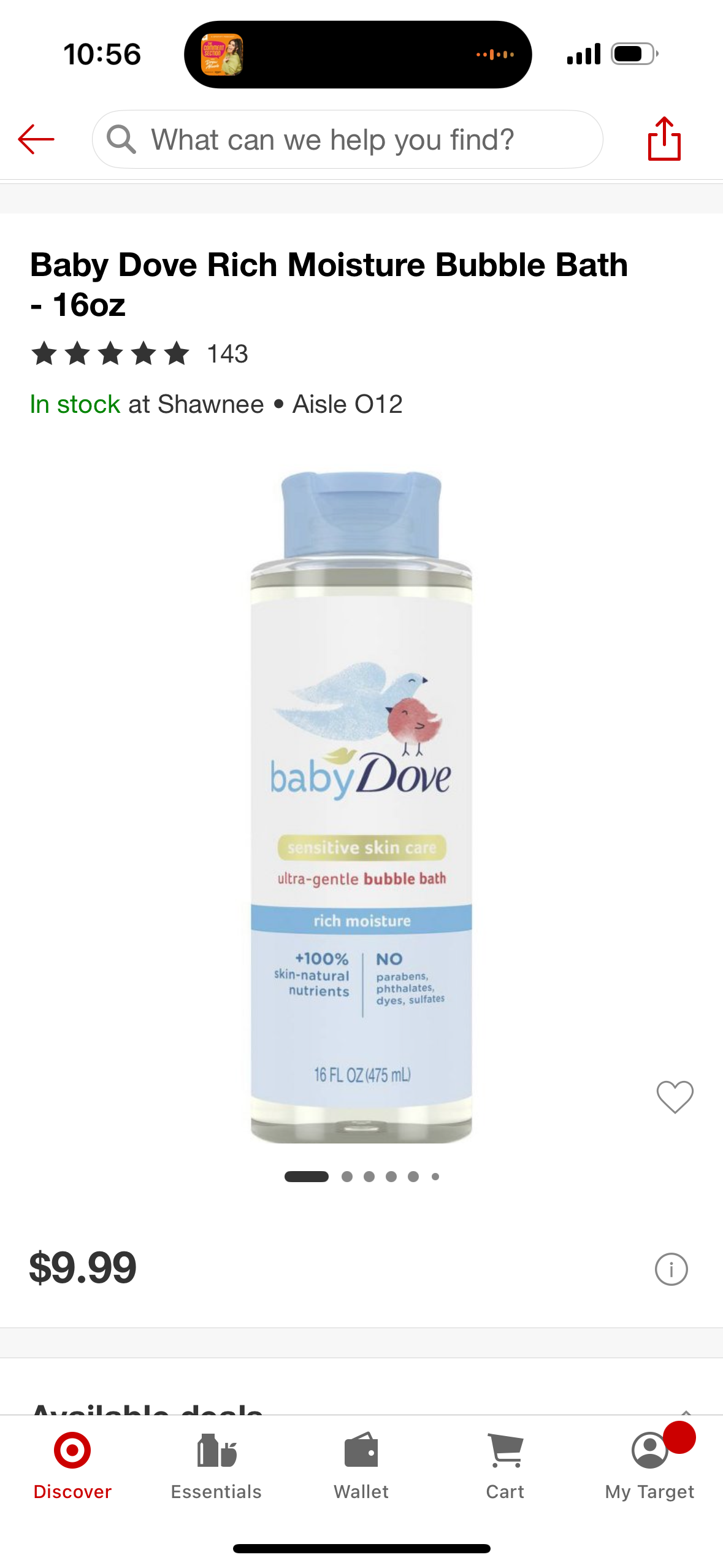 Baby Dove Rich Moisture Bubble Bath - 16oz