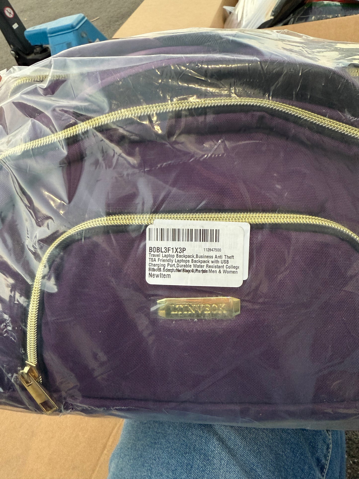 Travel Laptop Backpack for Women Men,Business Anti Theft TSA Friendly Laptops Backpack with USB Charging Port,Durable Water Resistant Computer Bag Fits 15.6 Inch Laptops,Purple