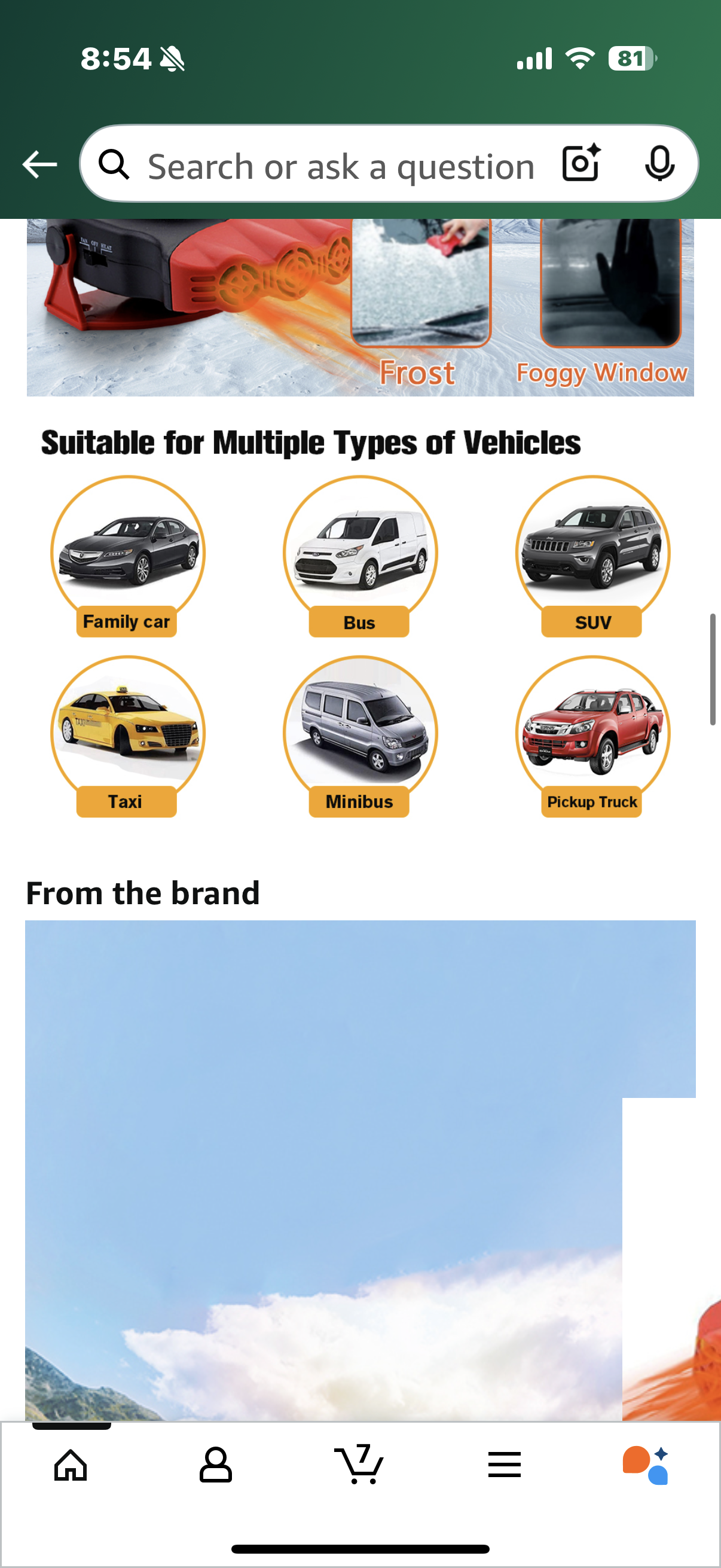 Car Heater, 150W 12V Portable Car Heater That Plugs Into Cigarette Lighter, 2 in 1 Fast Car Heater Defroster Auto Defogger 180 Degree Rotatable Heater for Car SUV Truck Bus