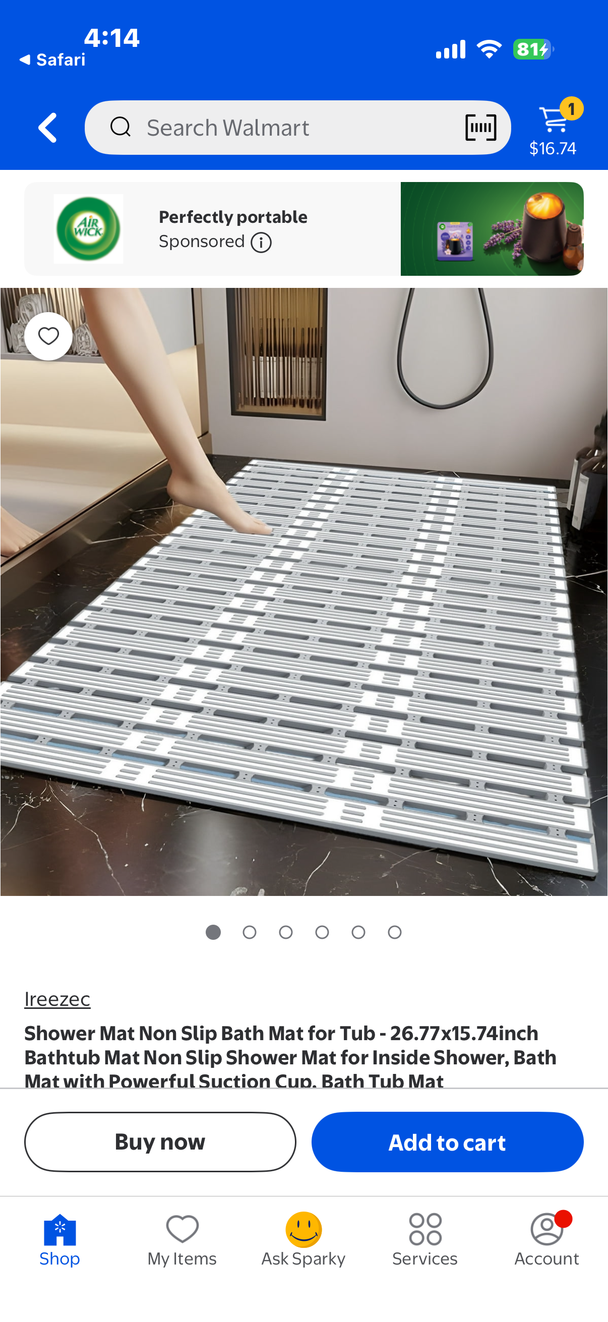 Shower Mat Non Slip Bath Mat for Tub - 26.77x15.74inch Bathtub Mat Non Slip Shower Mat for Inside Shower, Bath Mat with Powerful Suction Cup, Bath Tub Mat