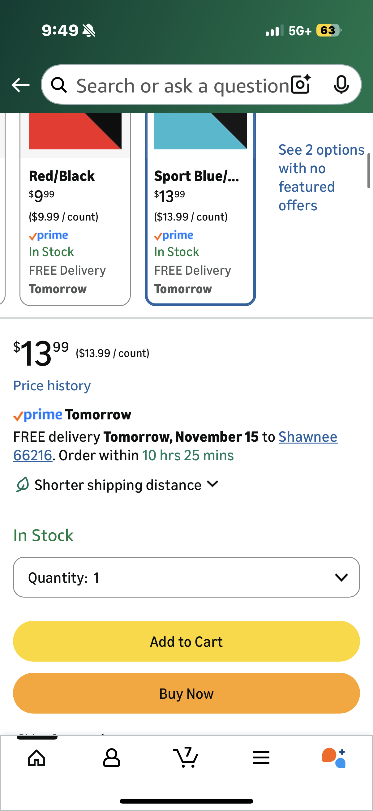 Black Rhino Dog Collar for Large Dogs - Adjustable Reflective Heavy Duty Dog Collar with Ultra-Soft Neoprene Padding - Weatherproof, Durable, and Comfortable for Active Dogs - Sport Blue and Black