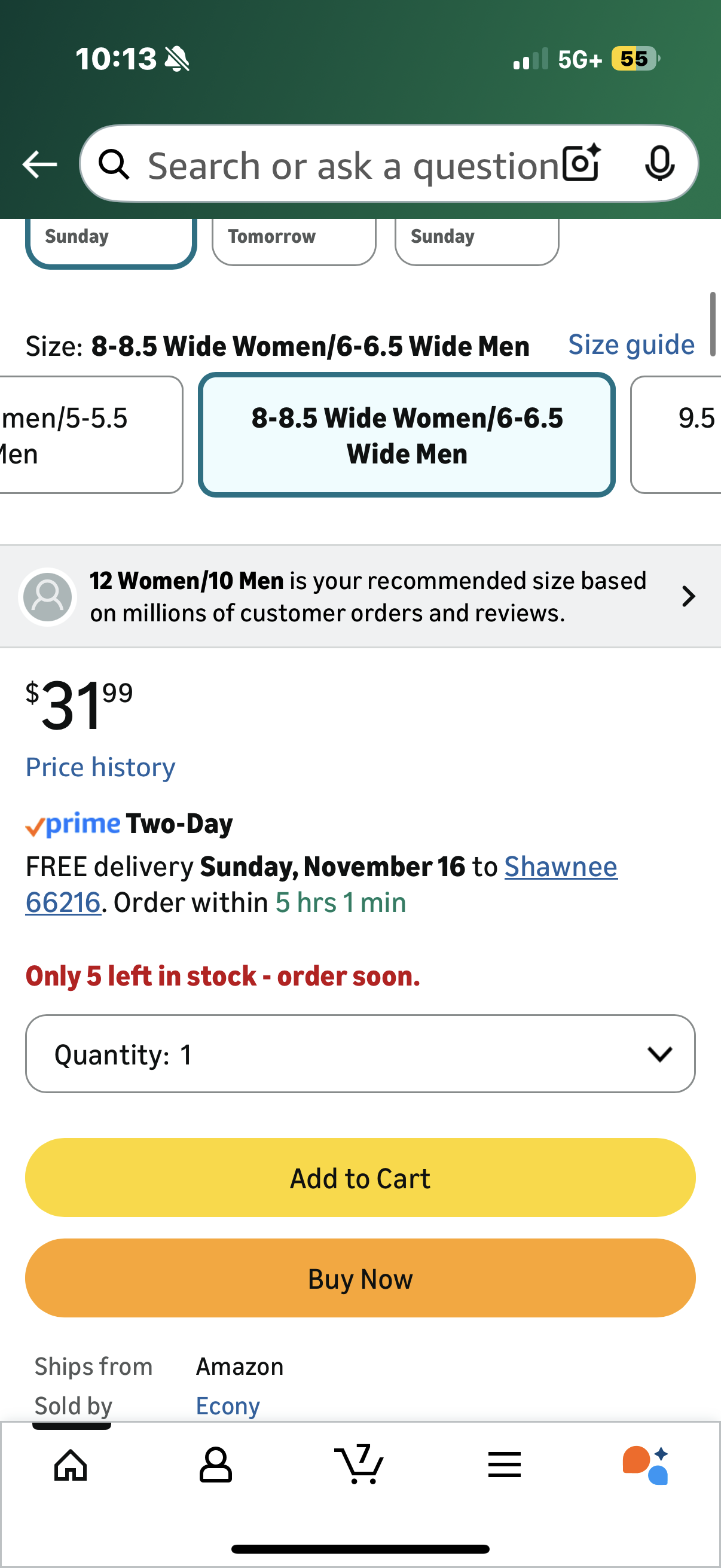 Men's and Women's Garden Clogs Shoes Slip-on Outdoor Beach Slippers with Removable Cushion Insole (Size 8.5)