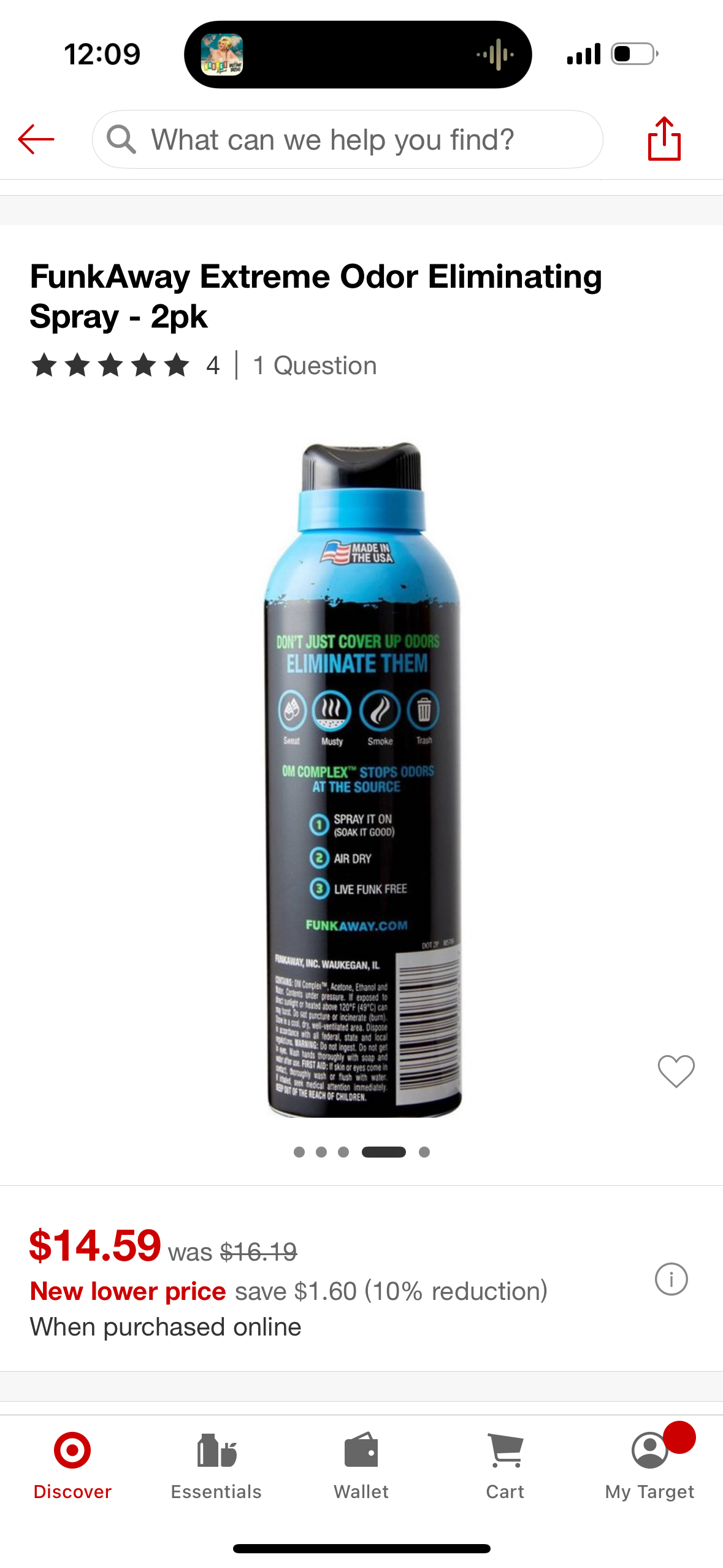 FunkAway Extreme Odor Eliminating Spray - 2pk
