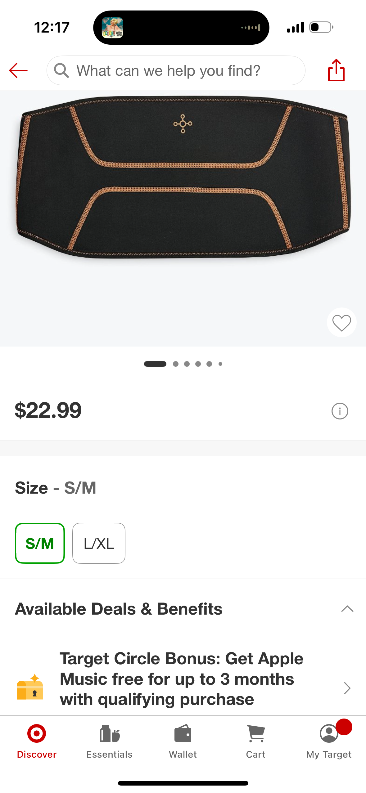 Copper Sport Comfort Back Brace: Polyester & Spandex Support (Size Small/Medium)