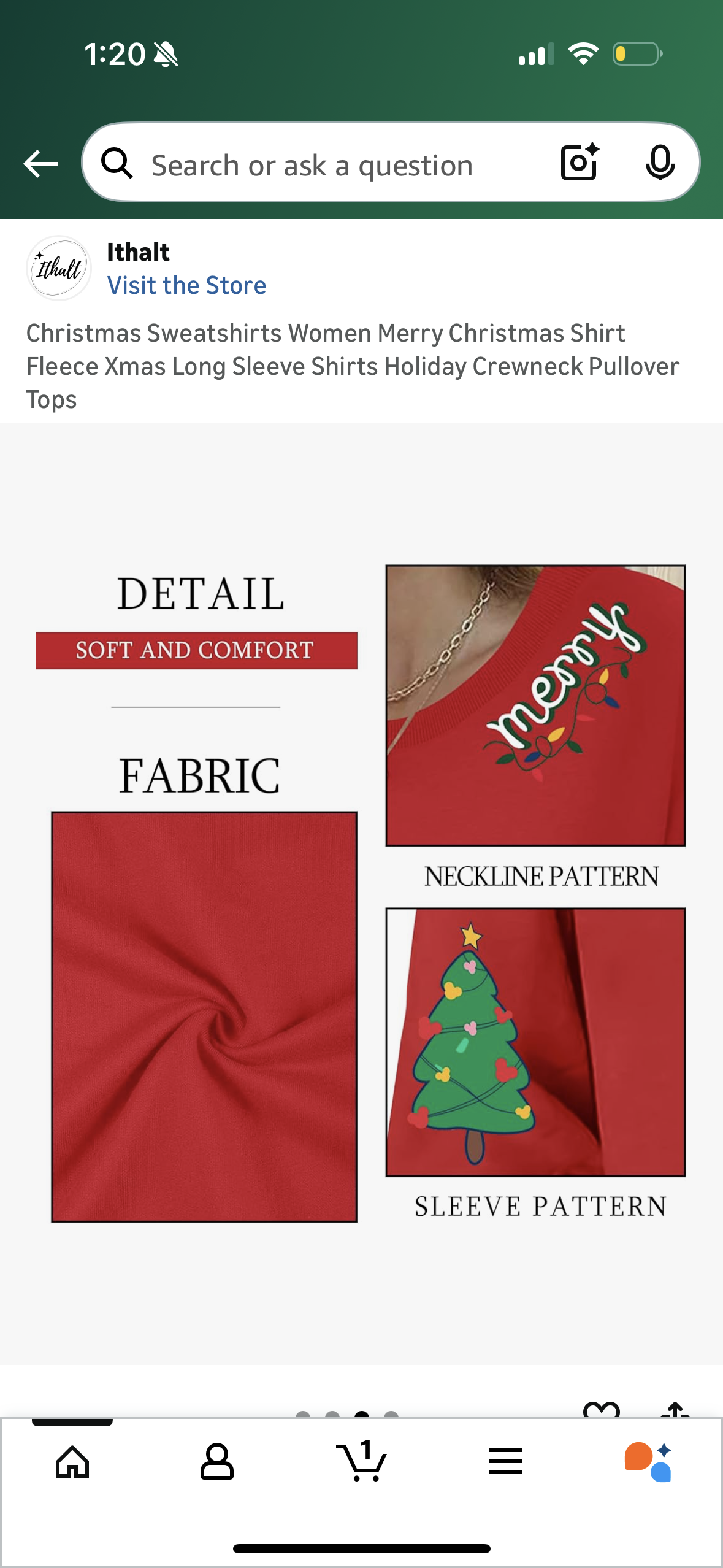 Christmas Sweatshirts Women Merry Christmas Shirt Fleece Xmas Long Sleeve (Size Small)