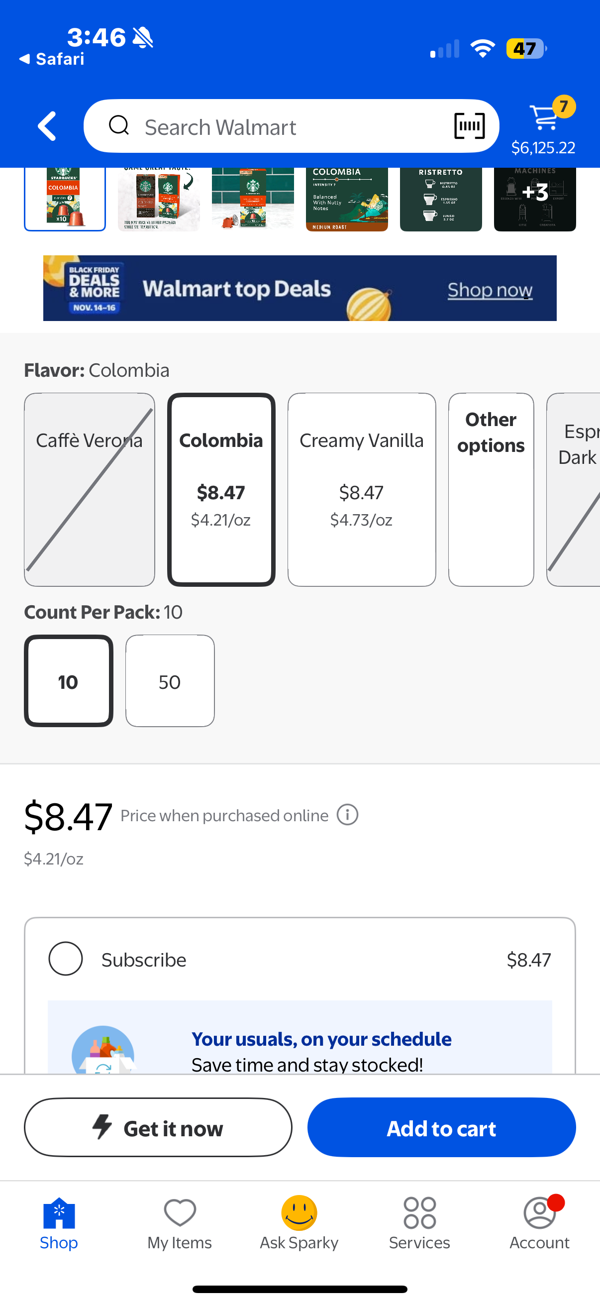 Precio De Café Espresso Colombia En Cápsulas Starbucks Compatible Con Nespresso 10 Unidades De 5,7 G. 10 Ud.