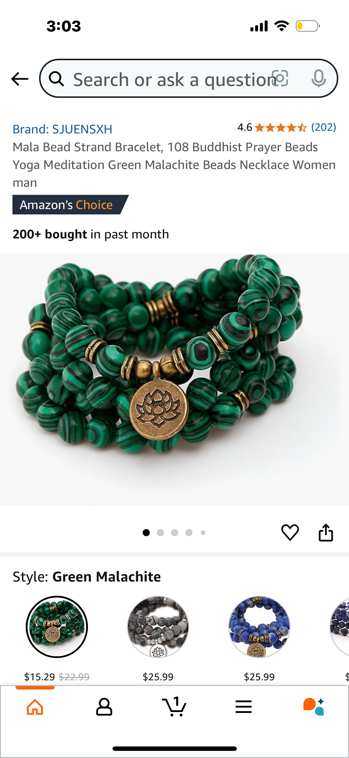 Mala Bead Strand Bracelet, 108 Buddhist Prayer Beads Yoga Meditation Green Malachite Beads Necklace Women man