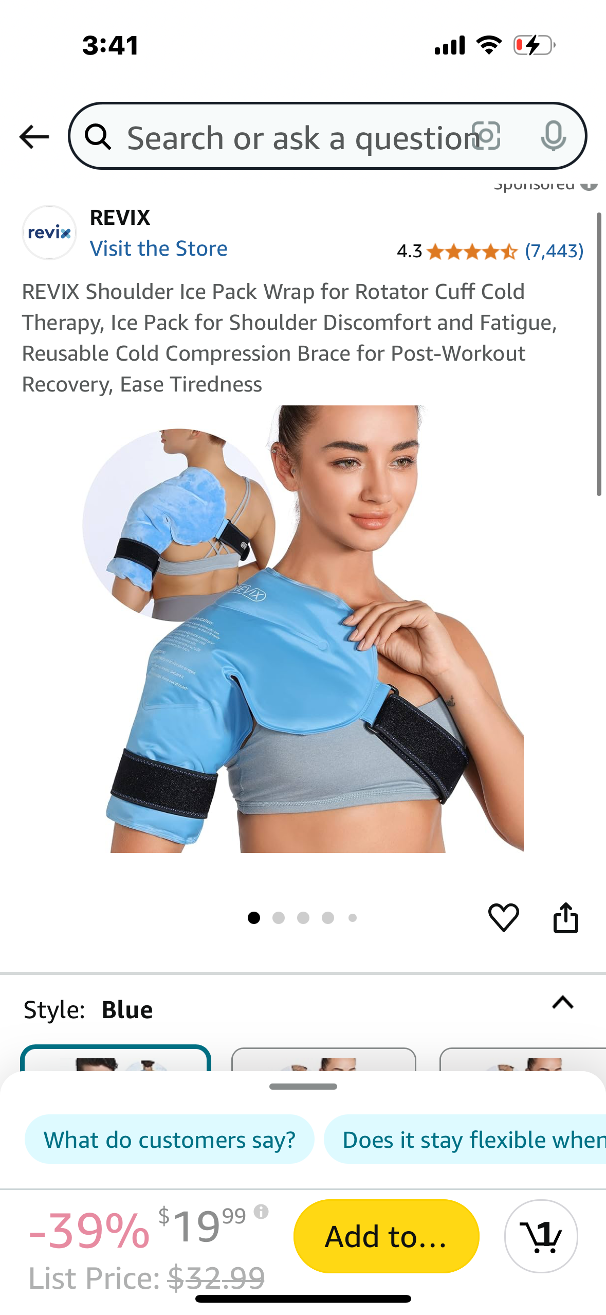 Shoulder Ice Pack Wrap for Rotator Cuff Cold Therapy, Ice Pack for Shoulder Discomfort and Fatigue, Reusable Cold Compression Brace for Post-Workout Recovery, Ease Tiredness