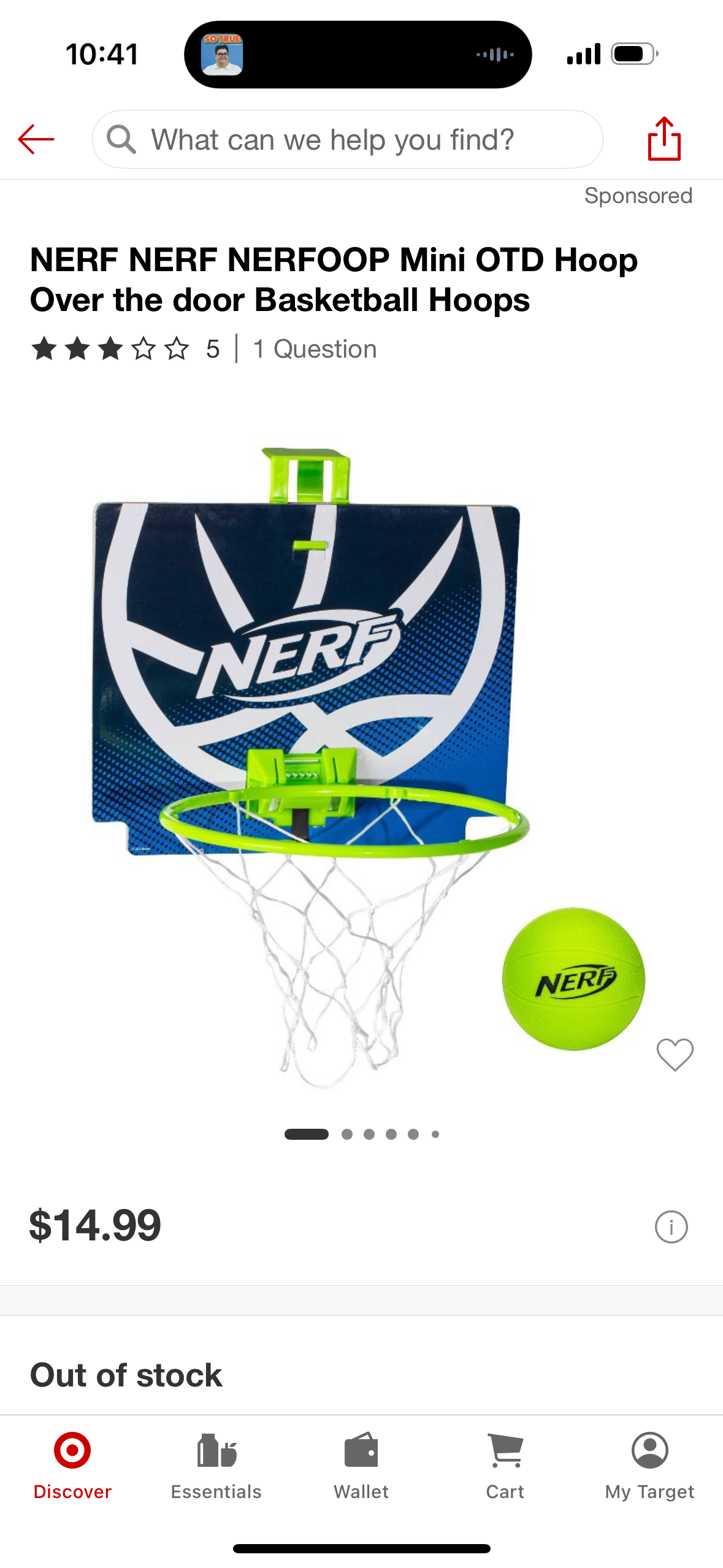 NERF NERF NERFOOP Mini OTD Hoop Over the door Basketball Hoops