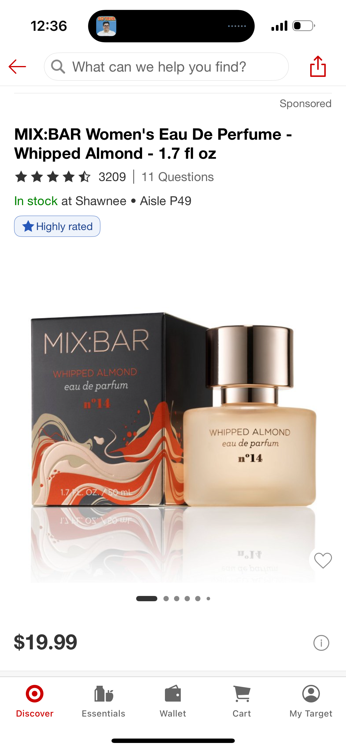 MIX:BAR Women's Eau De Perfume - Whipped Almond - 1.7 fl oz