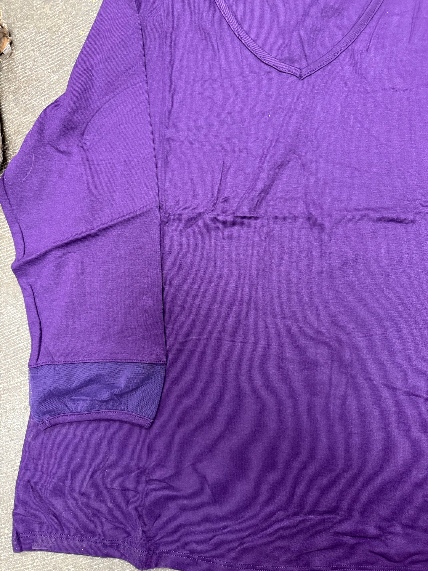 Syellowafter Womens V Neck 3/4 Sleeve Summer Tops Casual Loose Fit T Shirts Basic Tees Dark Purple (Size Large)