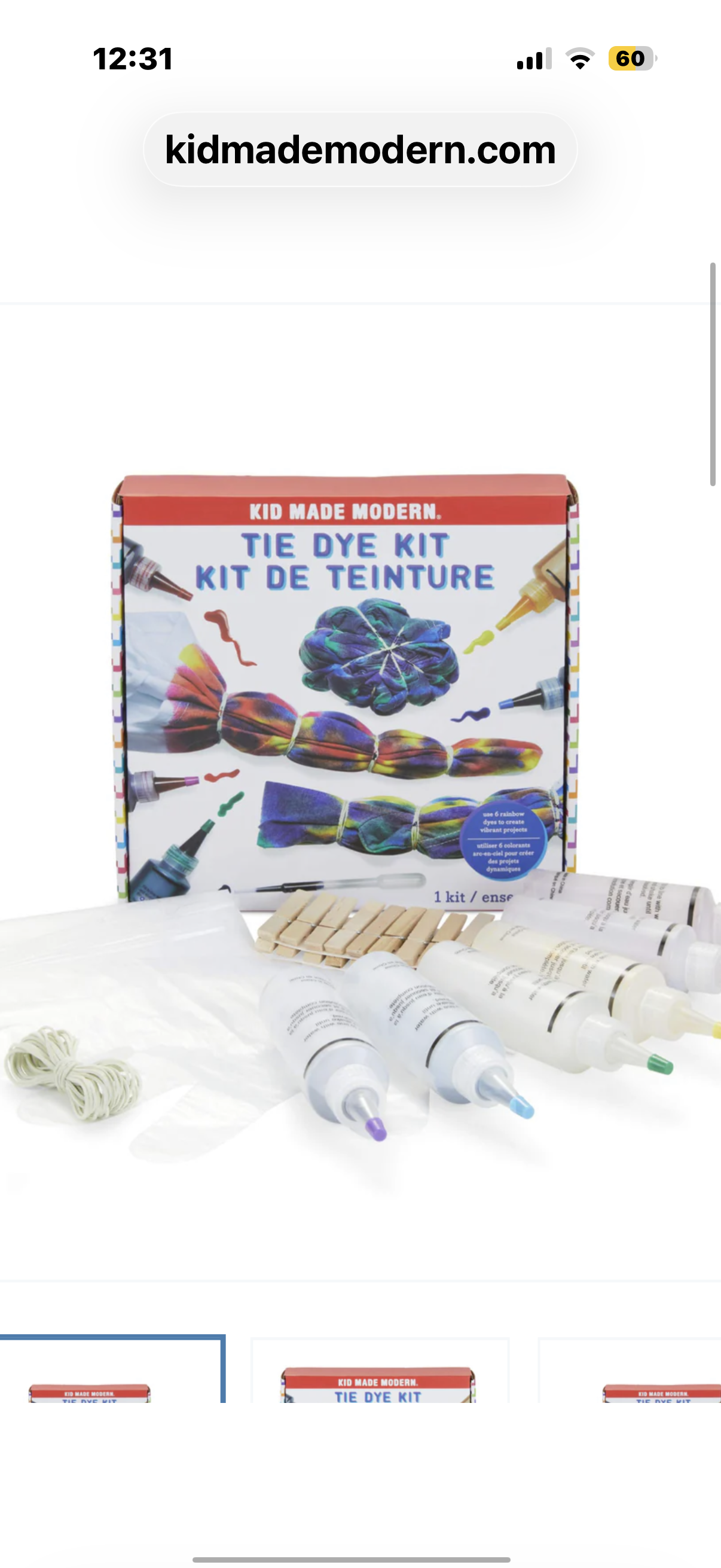 Kid Made Modern Rainbow 6 Vibrant Color Tie Dye Kit for Kids & Adults - Fabric Tie Dye Making Set & Bulk Supplies for Large Groups