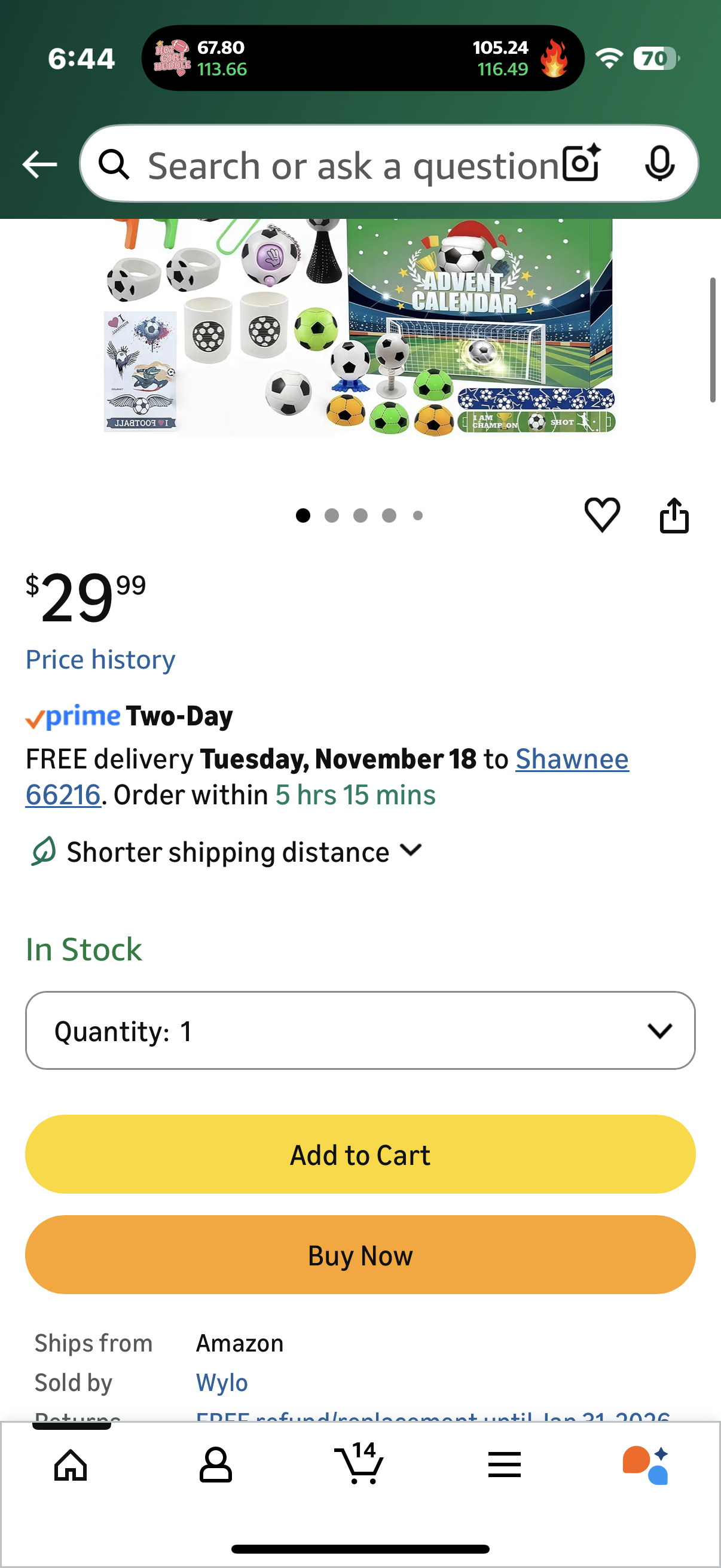 Soccer Advent Calendar 2025-24 Day Countdown Calendar with Unique Surprise Christmas Gifts for Teen Boys, Kids & Soccer Fans