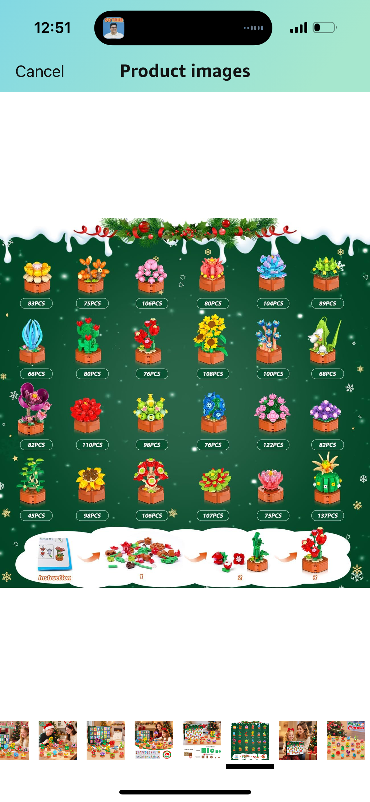 Advent Calendar 2025 Flower Succulent 3.6 Mini Building Set - 24 Day Christmas Countdown Calendar Blocks Xmas Botanical Collection for Home Decor Party Favor Gifts for Adults Women Kids Girls Boys 10+
