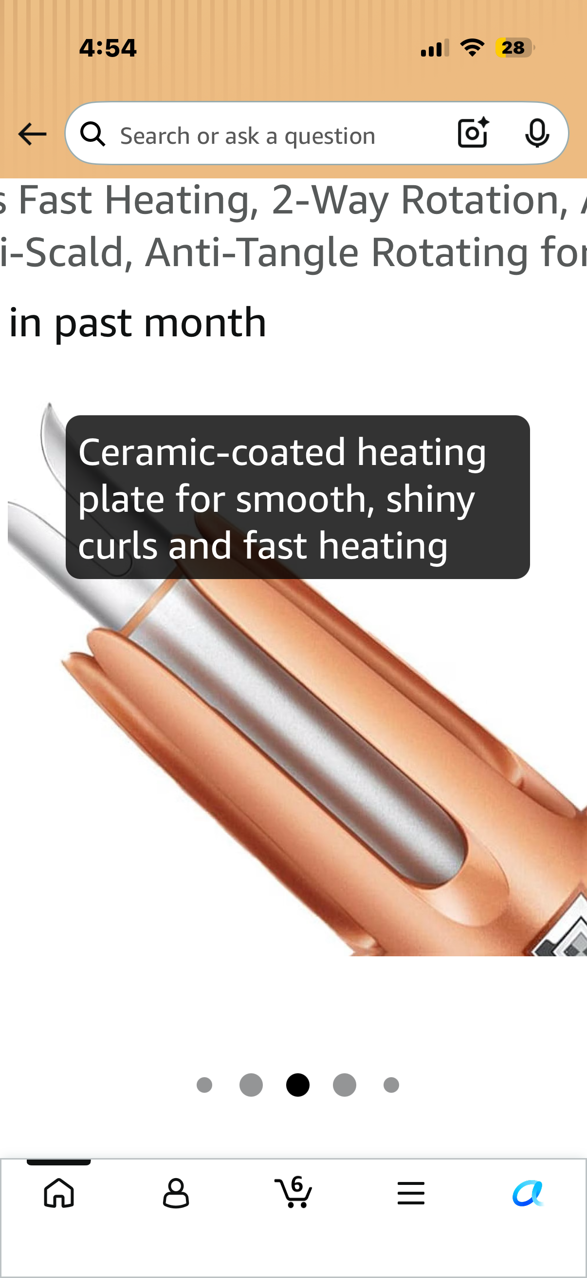 SHEGLAM Automatic Curling Iron 1 inch with 3 Temperatures Fast Heating, 2-Way Rotation, Automatic Shut-Off, Anti-Scald, Anti-Tangle Rotating for Hair Styling
