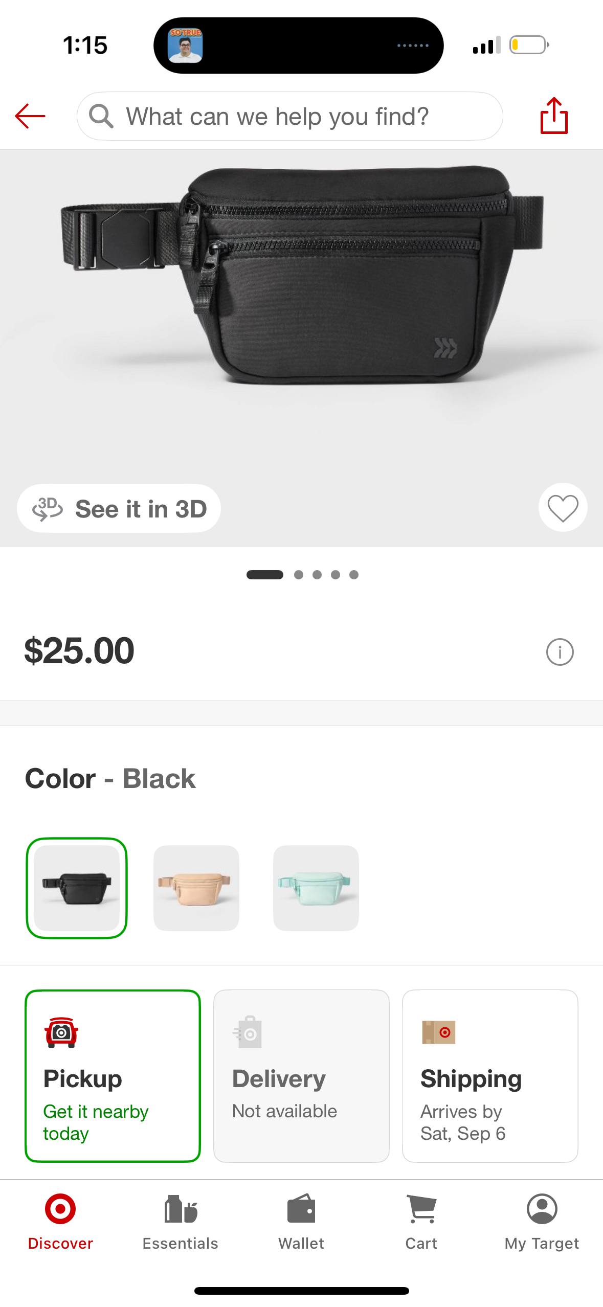 Faux Neoprene Fanny Pack - All In Motion™ Black
